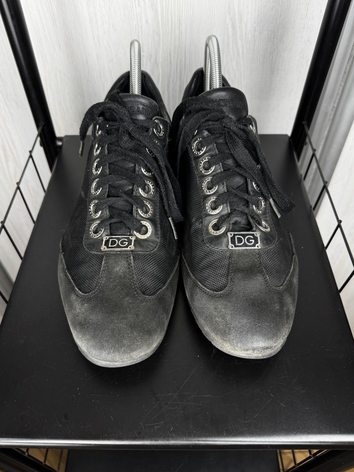 Dolce & Gabbana Dolce & Gabbana vintage leather textile low top sneakers Size US 10.5 / EU 43-44 - 8 Thumbnail