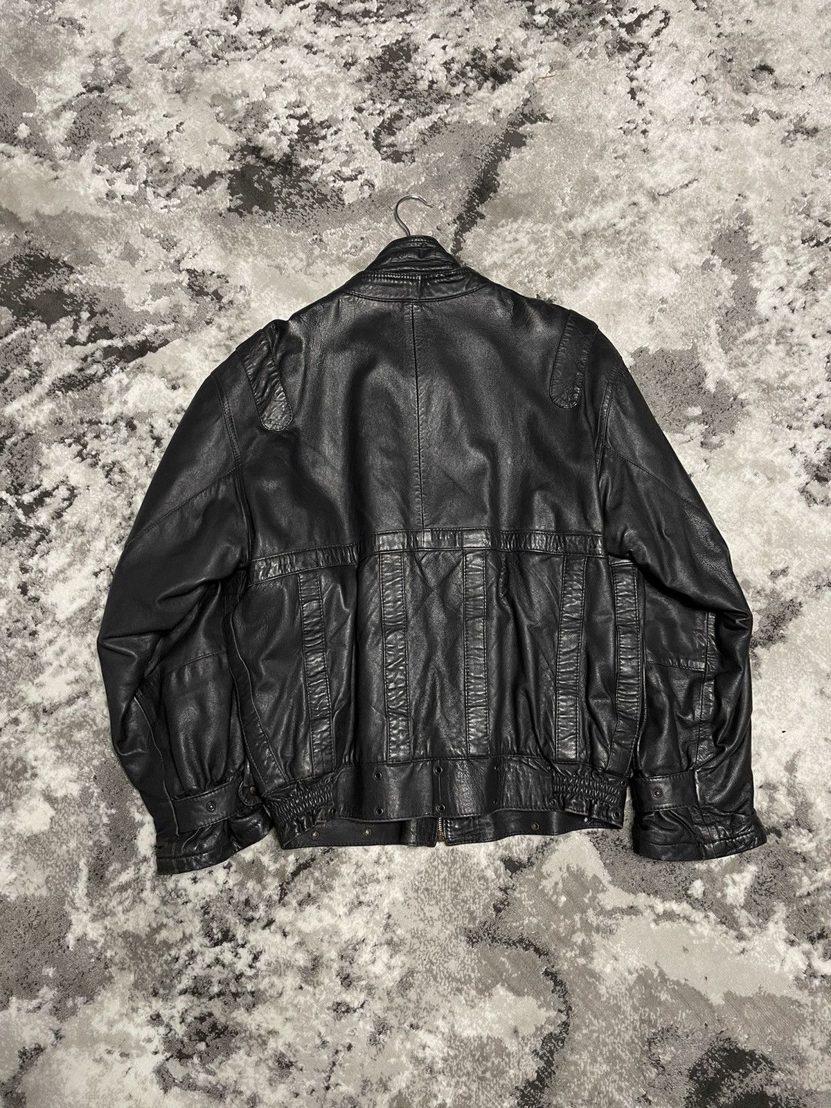 Genuine Leather Crazy Vintage Leather Bomber Jacket Biker Rick Owens Style Size US M / EU 48-50 / 2 - 17 Thumbnail