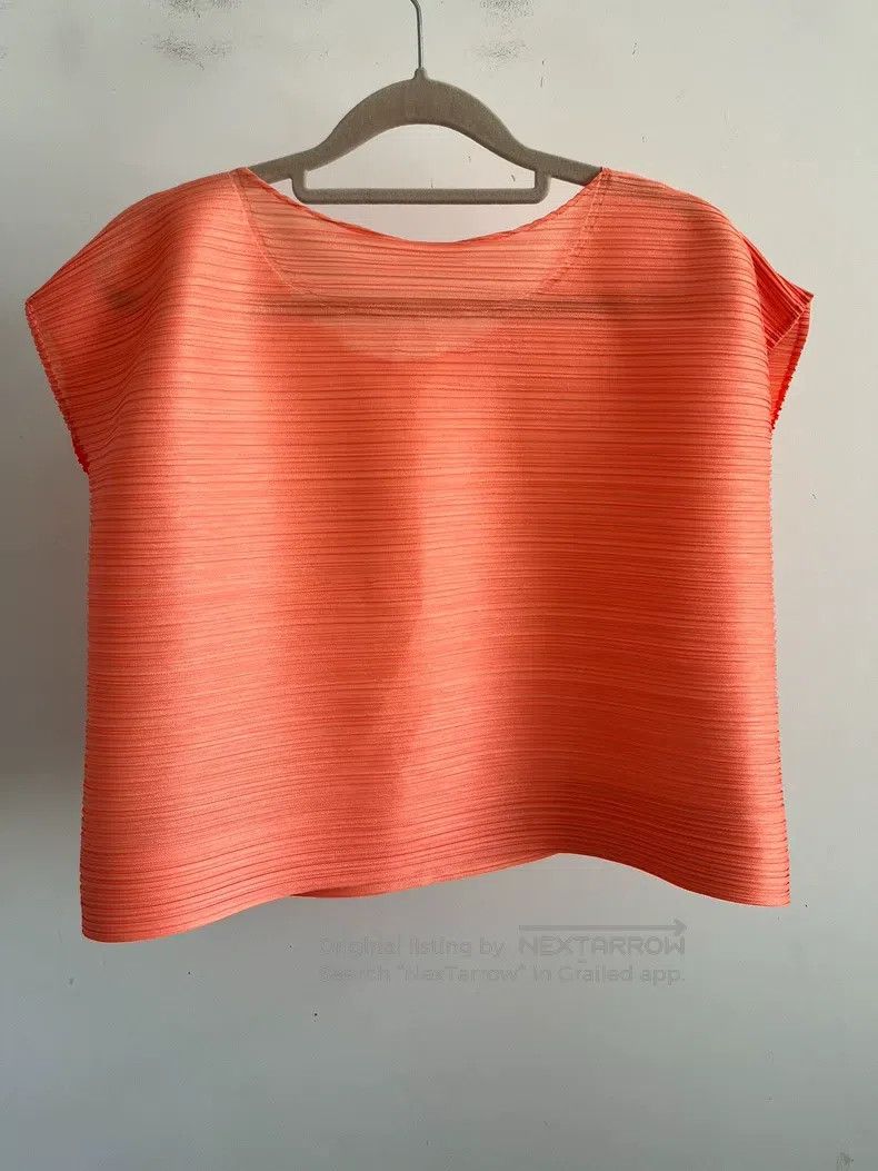 Issey Miyake Issey Miyake Orange Tank Top Size L / US 10 / IT 46 - 2 Thumbnail