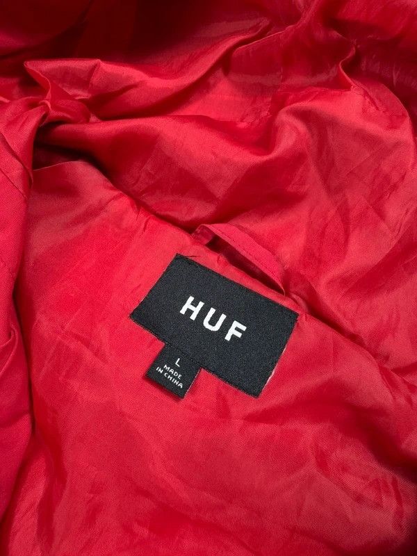 Huf Huf red windbreaker jacket with silver logo L Size US L / EU 52-54 / 3 - 6 Thumbnail