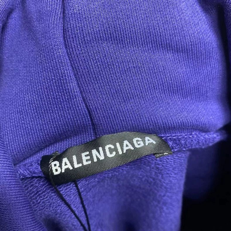 Balenciaga Balenciaga latest blue cola printed logo hoodie-2506 Size US S / EU 44-46 / 1 - 3 Thumbnail