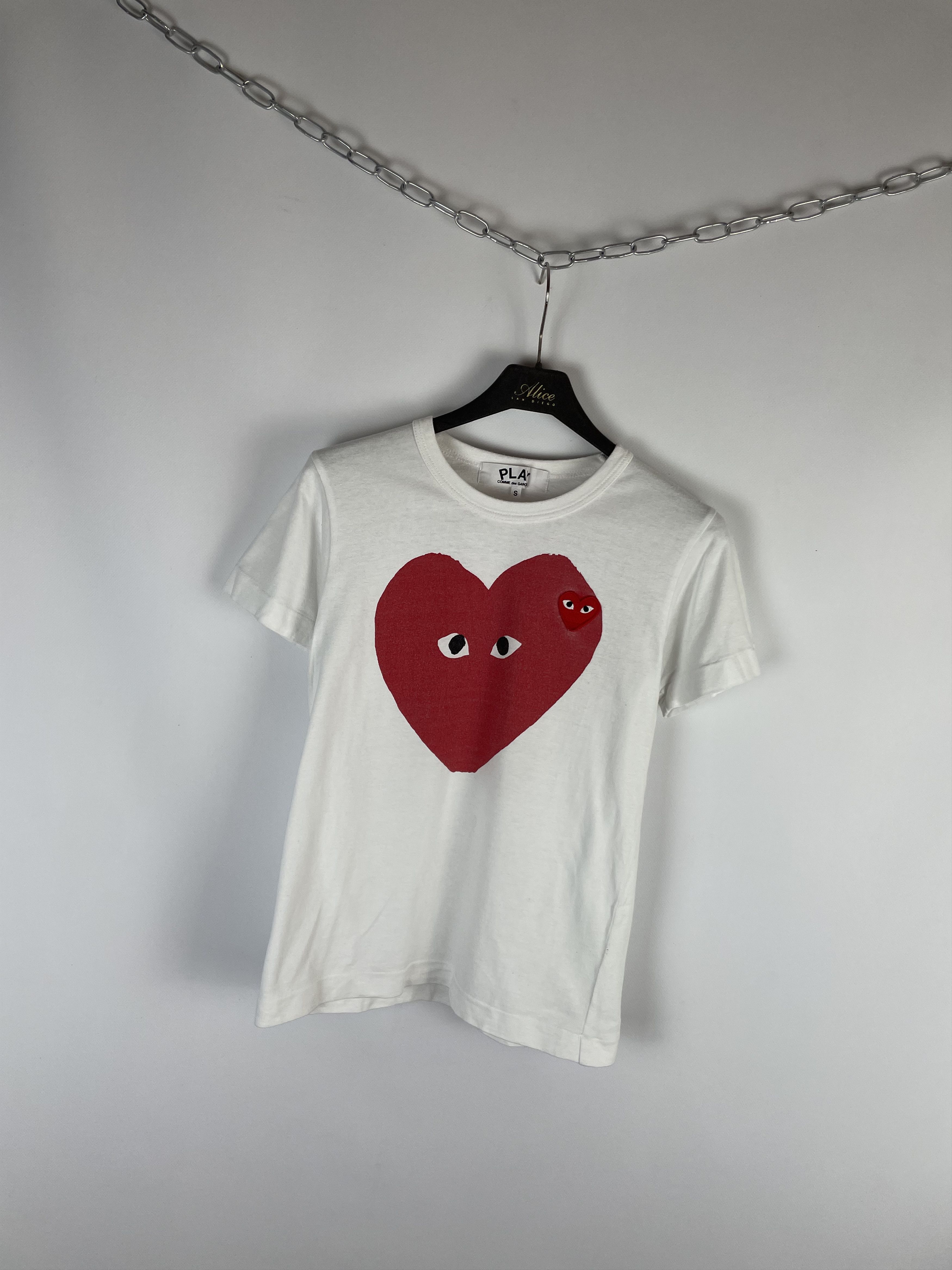 Comme des Garcons Play Comme des Garçons tee logo hearts Size S / US 4 / IT 40 - 2 Thumbnail