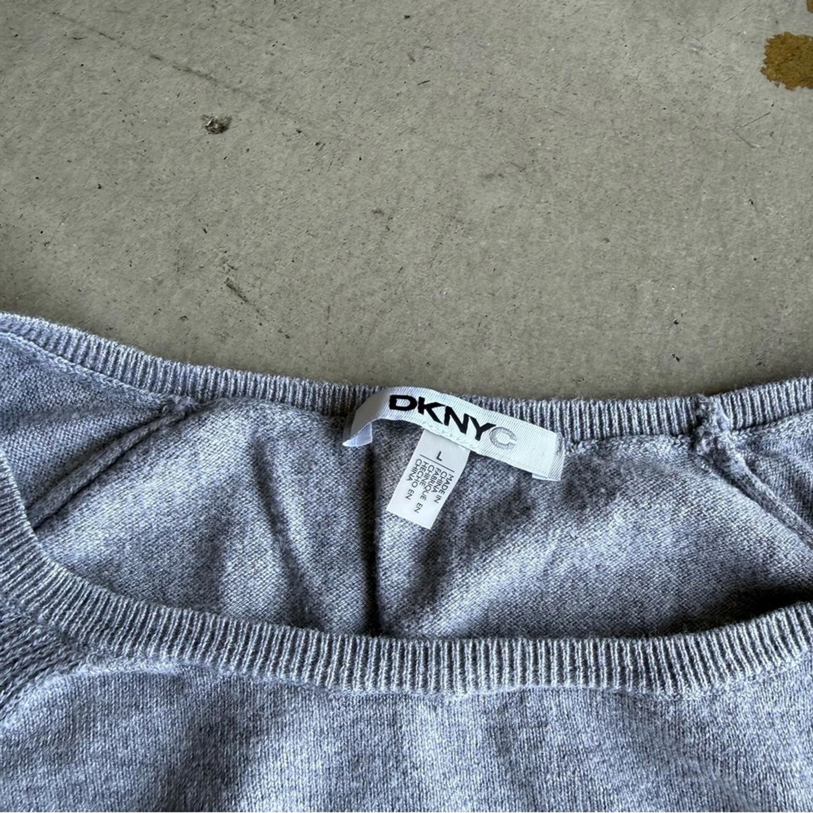 DKNY DKNY Jeans / Layered Look Sweater / Heather Gray / L Size L / US 10 / IT 46 - 4 Thumbnail