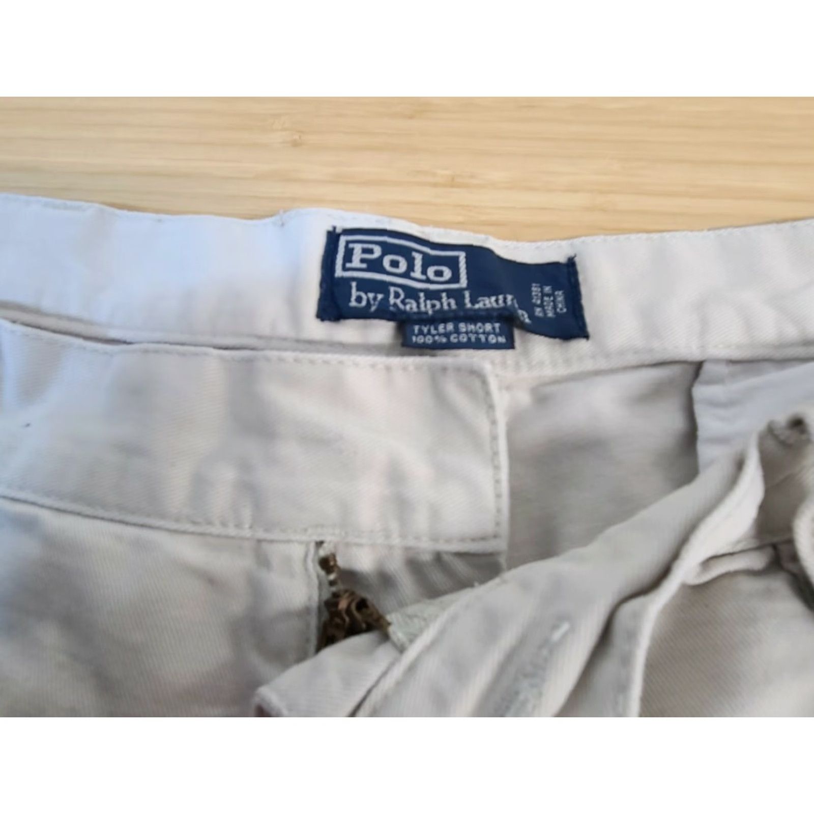 Polo Ralph Lauren **Ralph Lauren Men's Classic Fit Khaki Distressed Shorts** User: **Classic Fit Ralph Lauren Men's Khaki Distressed Shorts** Size US M / EU 48-50 / 2 - 2 Thumbnail