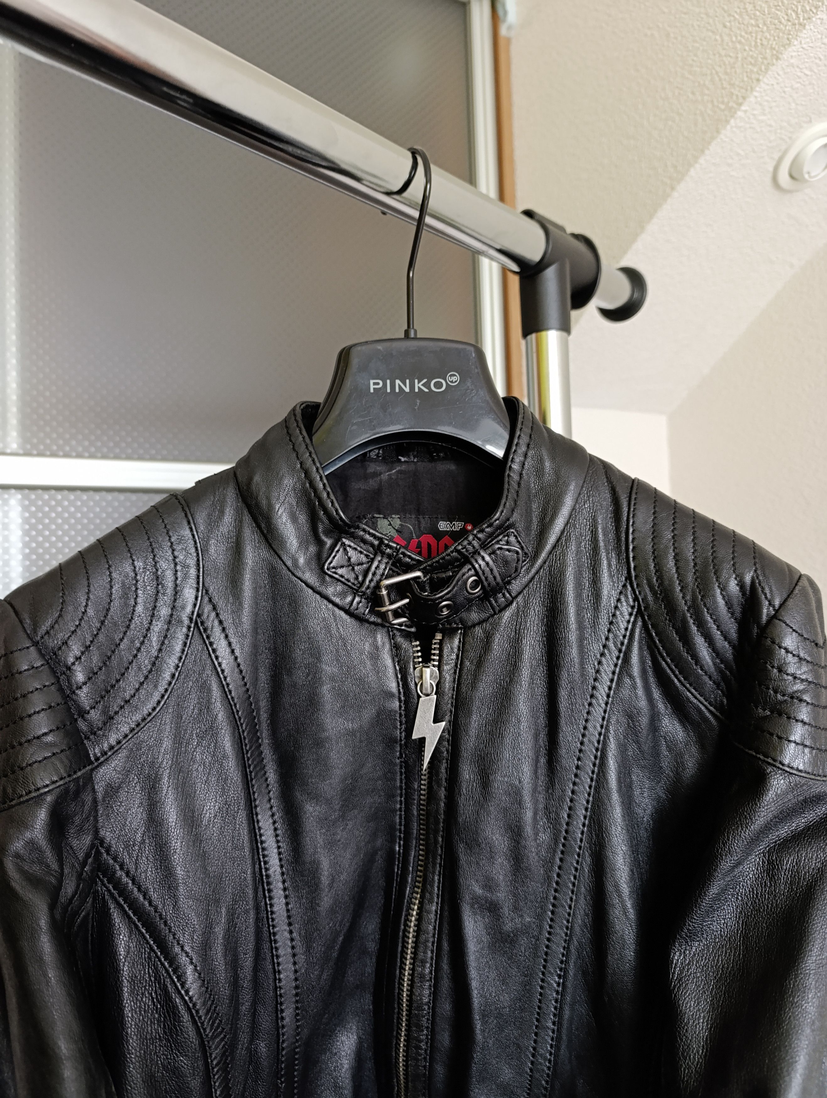 AC/DC EMP SIGNATURE COLLECTION WOMENS LEATHER BIKER JACKET AC/DC Size L / US 10 / IT 46 - 16 Thumbnail