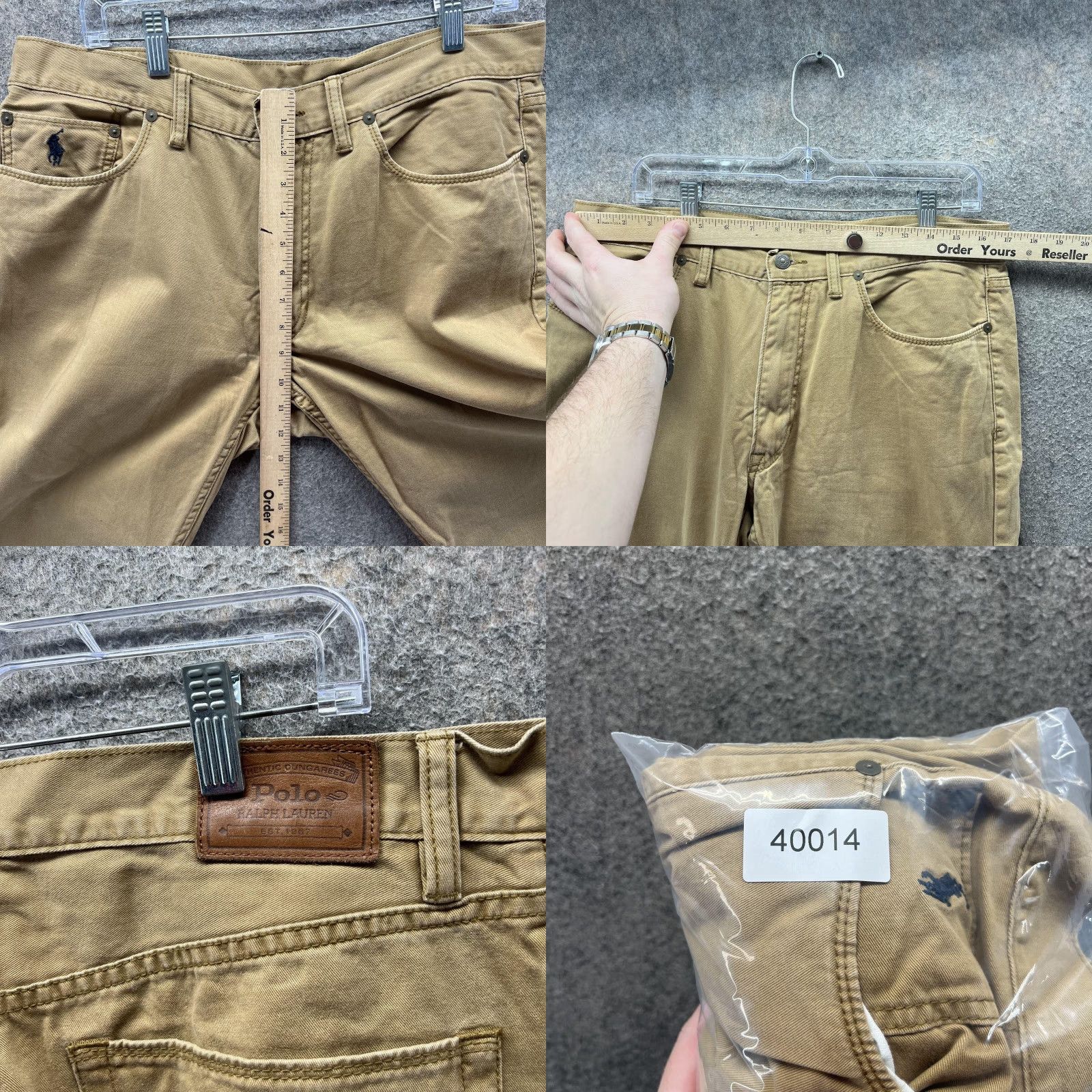 Polo Ralph Lauren VINTAGE Polo Ralph Lauren Pants Mens 34x34 Beige Chino 5 Pocket Straight Leg Size US S / EU 44-46 / 1 - 8 Thumbnail