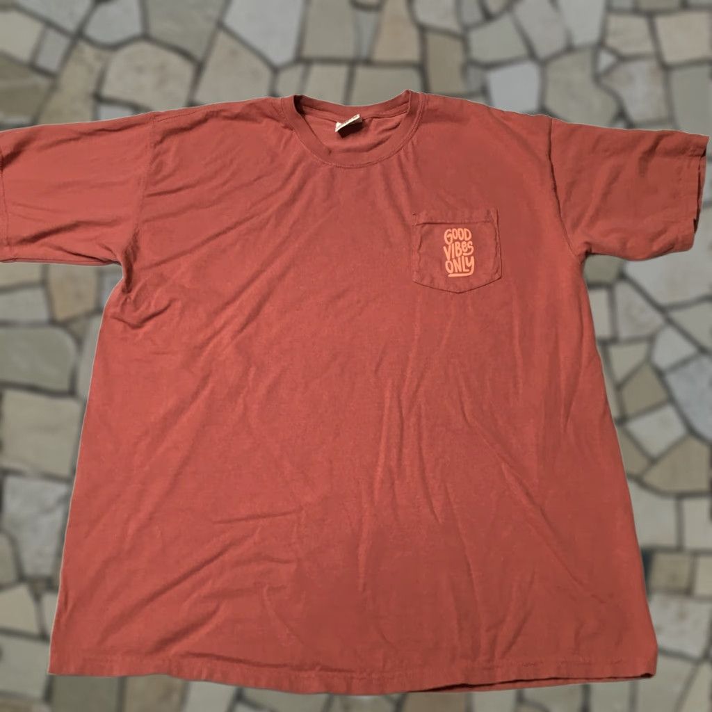 Comfort Colors T-Shirt Men's XL purple Good Vibes Only Short Sleeve pocket lavender purple Good Pop Comfort Colors Size US XL / EU 56 / 4 - 1 Thumbnail