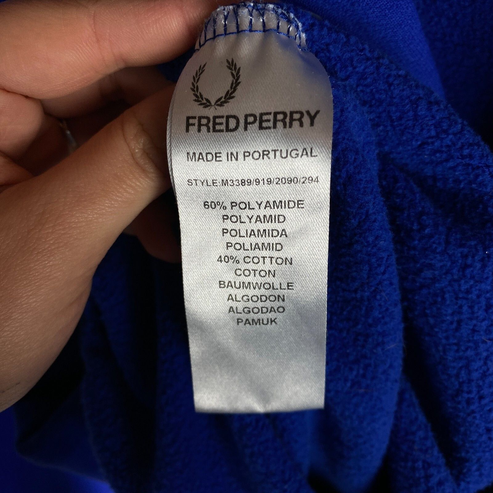 Fred Perry Fred Perry 1/3 Zip Sweatshirt Men's Size M Blue Long Sleeve` Size US M / EU 48-50 / 2 - 6 Thumbnail