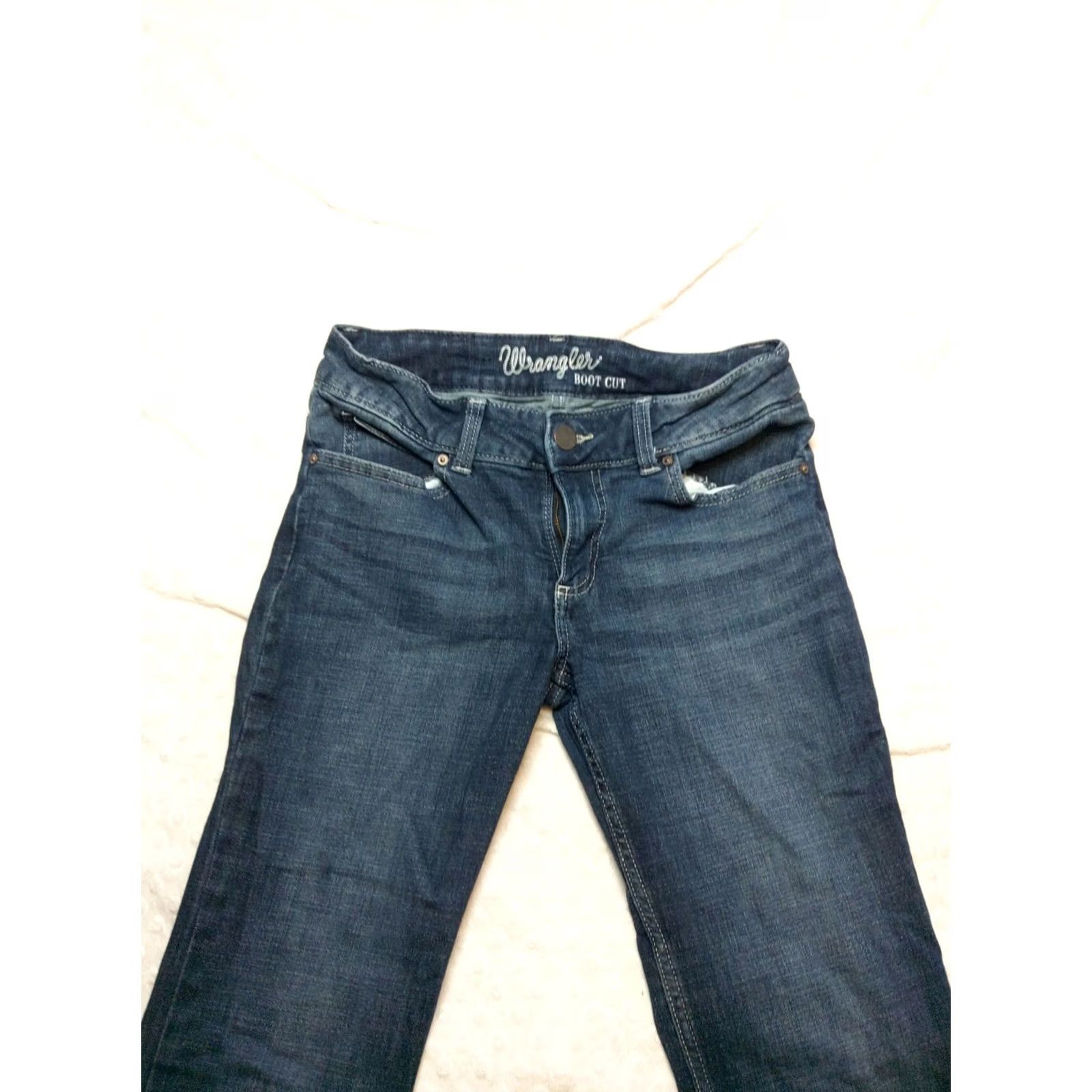 Wrangler Wrangler Jeans Bootcut Denim 5-Pocket Blue Medium Wash Stretch 28x30 Womens 7 Regular Size 28" / US 6 / IT 42 - 4 Thumbnail