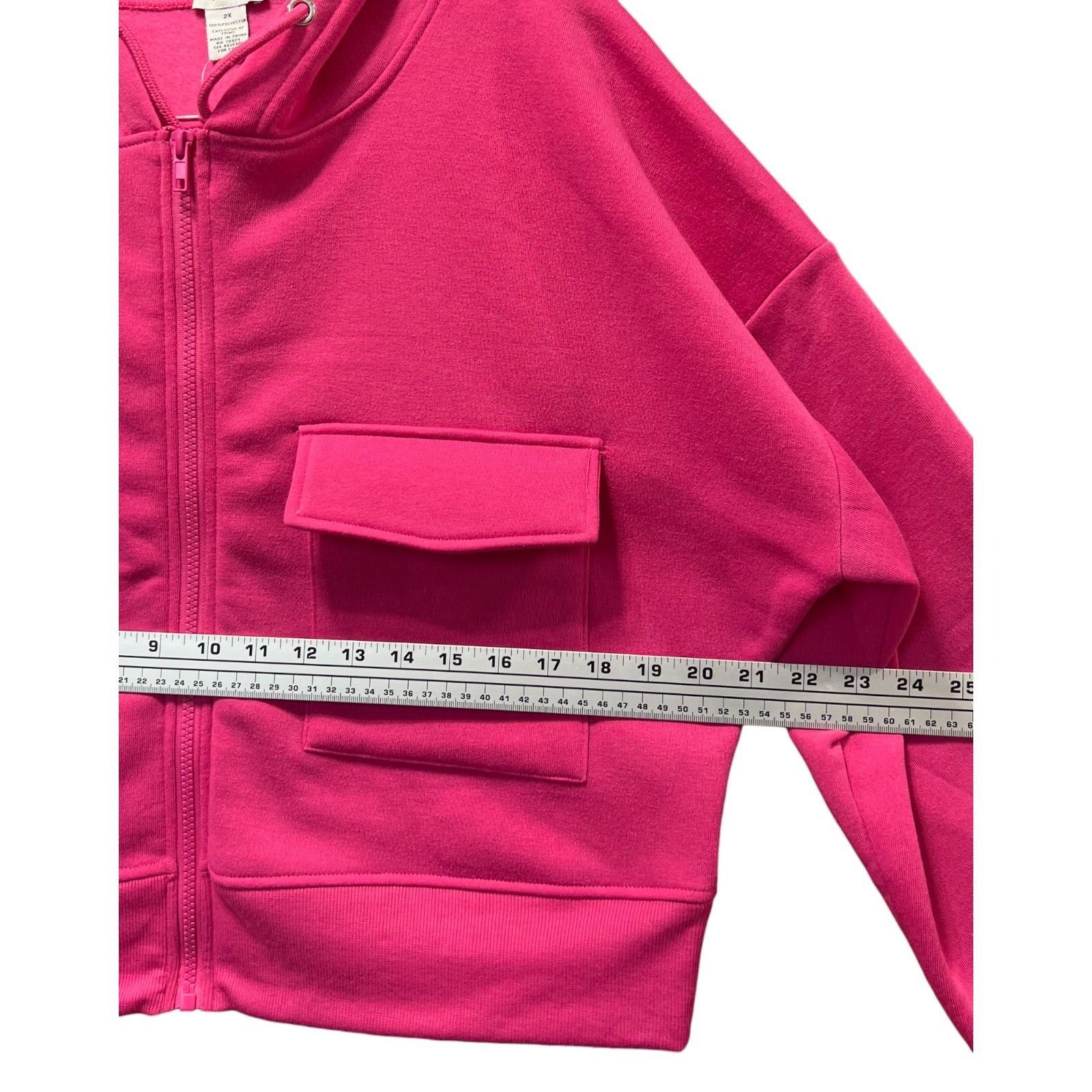 rue21 Rue 21 - Women's Long Sleeve Hooded Sweatshirt - Pink - 2X Size XXL / US 16-18 / IT 52-54 - 3 Thumbnail