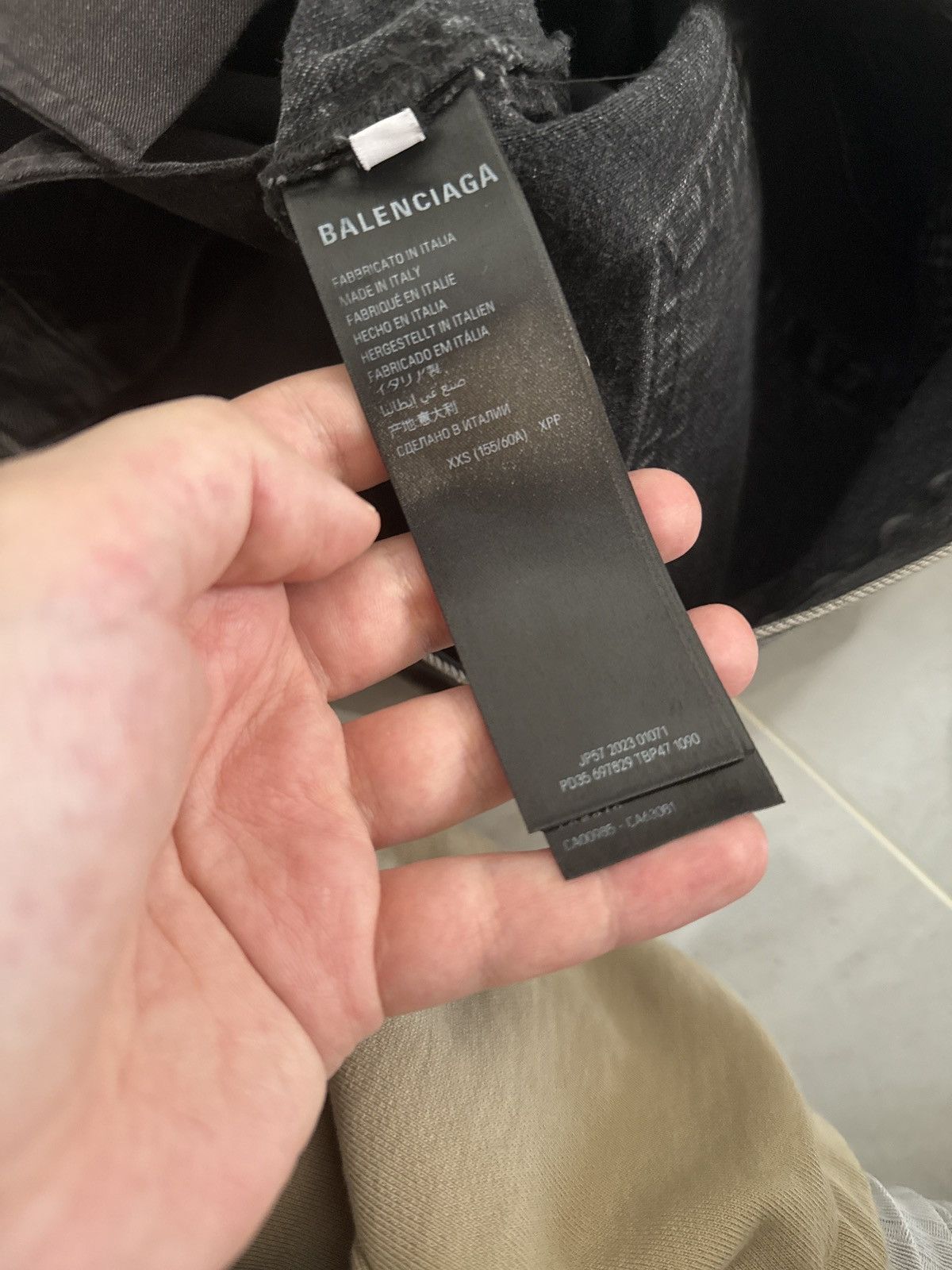 Balenciaga *Sz. XXS* Balenciaga Lost Tape Flared Denim Grey Size US 27 - 11 Thumbnail