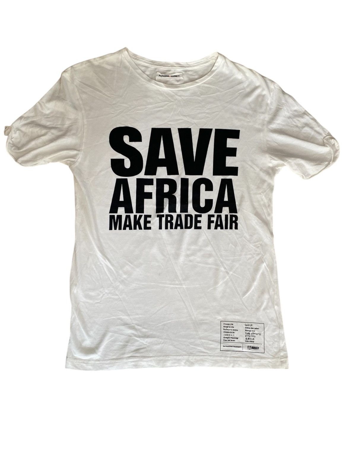 Katharine Hamnett London 1990s Save Africa Poem tee Size US M / EU 48-50 / 2 - 1 Thumbnail