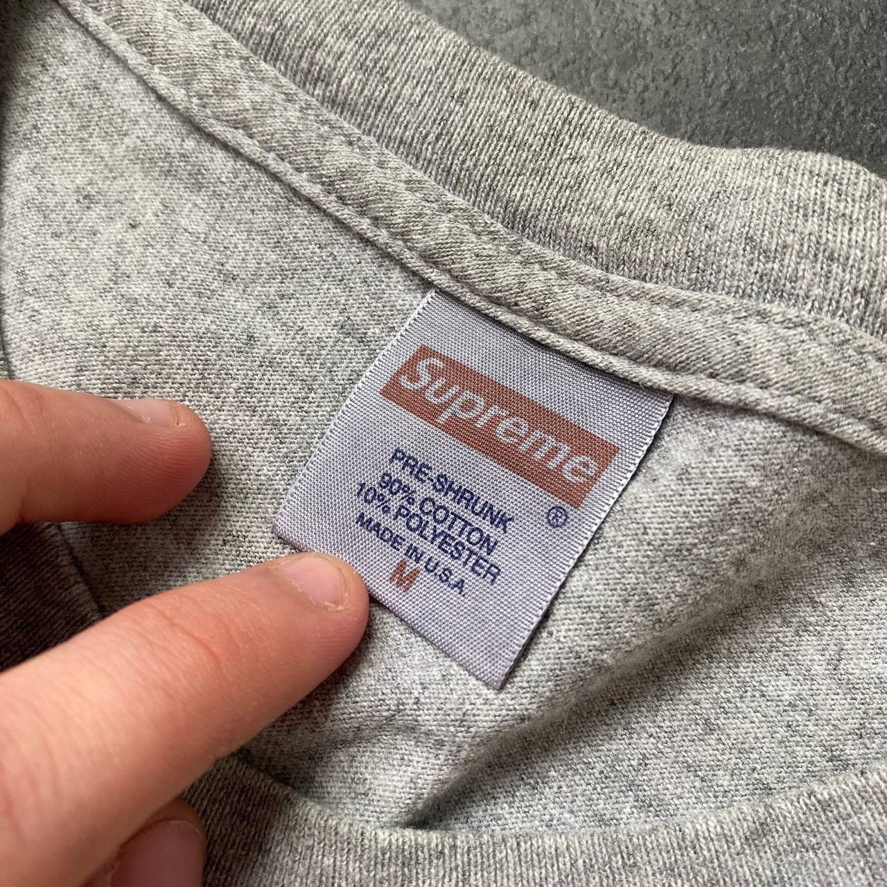 Supreme × Vintage Men’s Supreme big Logo y2k designer grey tee Size US M / EU 48-50 / 2 - 6 Thumbnail