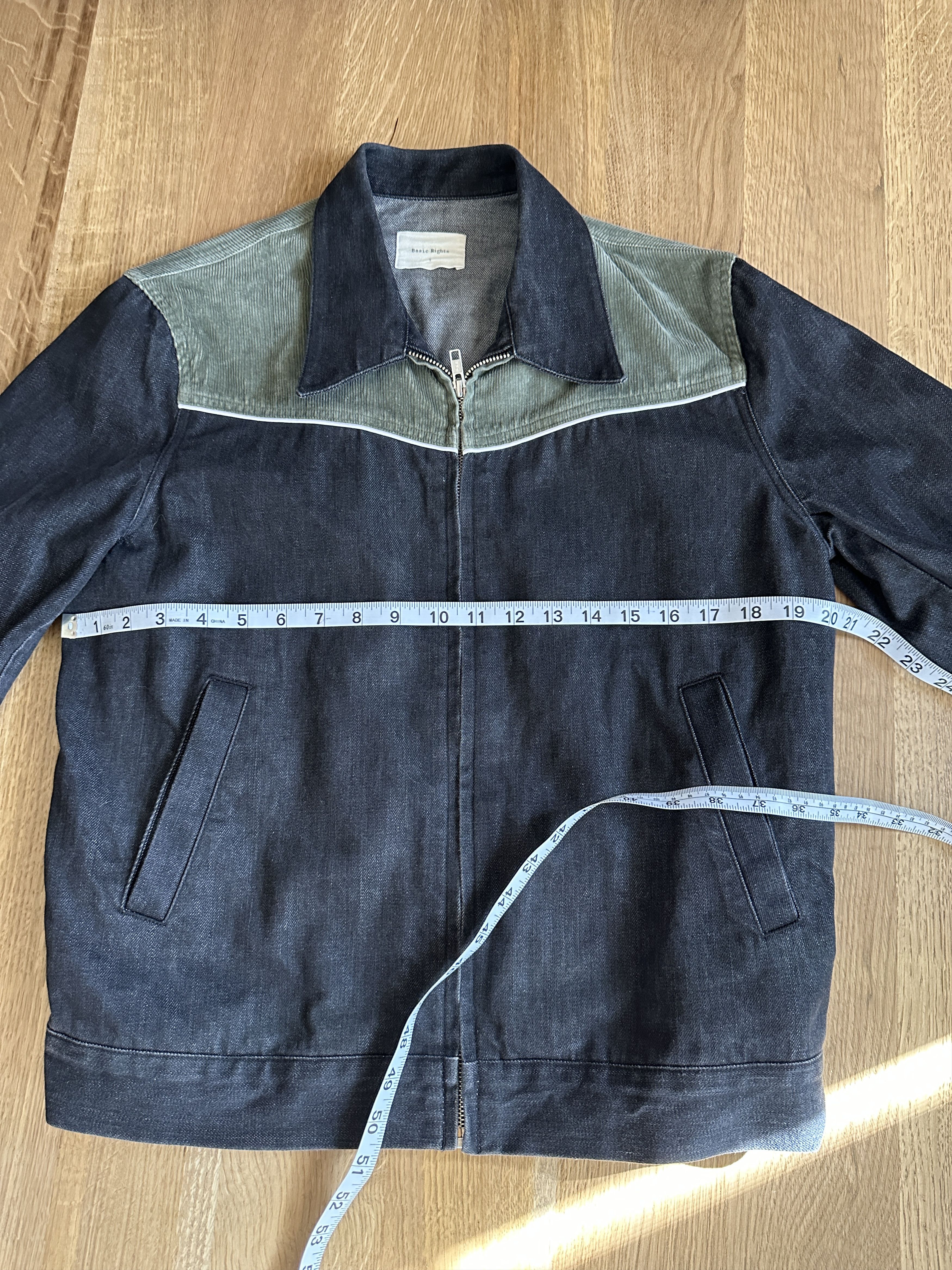 Basic Rights Two Tone Denim and Corduroy Western Jacket - Green and Black Size US S / EU 44-46 / 1 - 7 Thumbnail