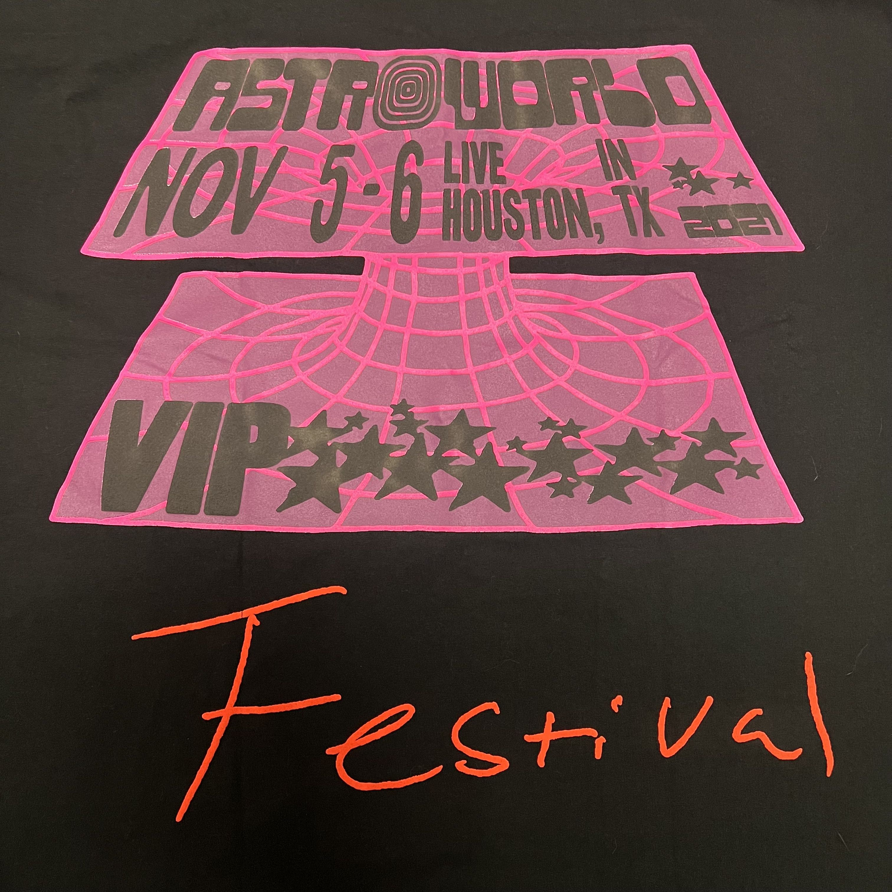 Travis Scott 2021 Astroworld Festival Houston Rap T Shirt Size US XL / EU 56 / 4 - 5 Thumbnail
