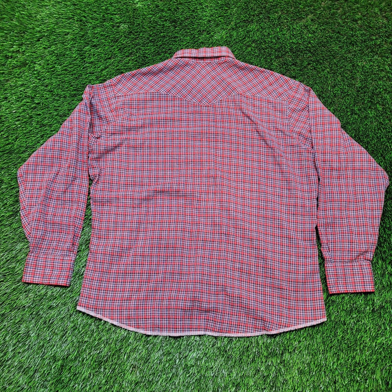 Wrangler VTG 80s Wrangler Pearl Snap Western Shirt Mens XL USA Plaid Size US XL / EU 56 / 4 - 7 Thumbnail