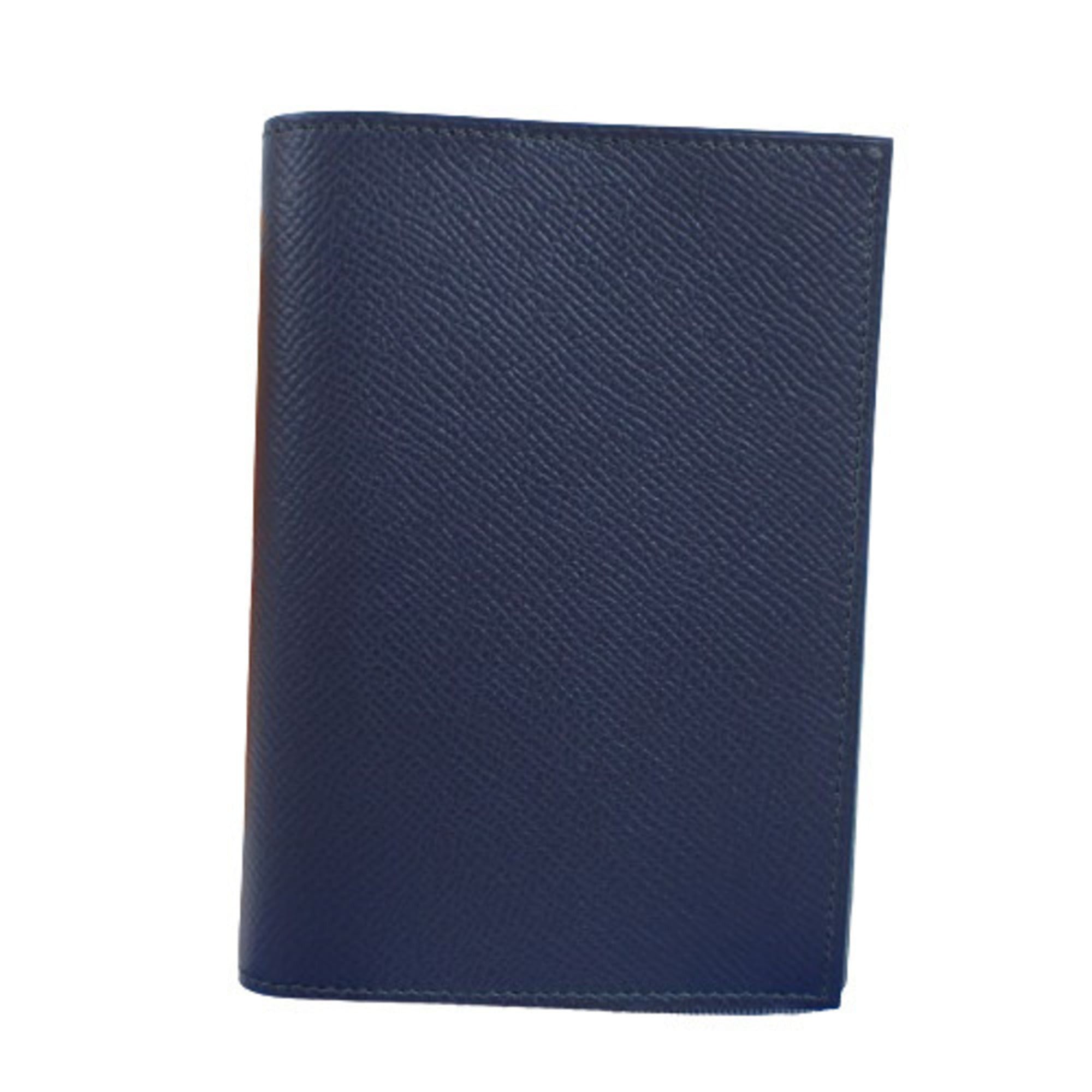 Hermes HERMES Agenda GM notebook cover, navy x gray Epsom leather, bicolor design, for men and women. Size ONE SIZE - 1 Thumbnail
