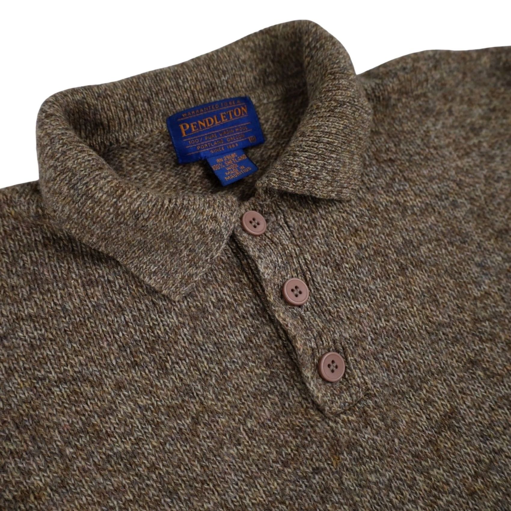 Pendleton Pendleton %100 Shetland Wool Knit Sweater Pullover Mens Beige M Size US M / EU 48-50 / 2 - 6 Thumbnail