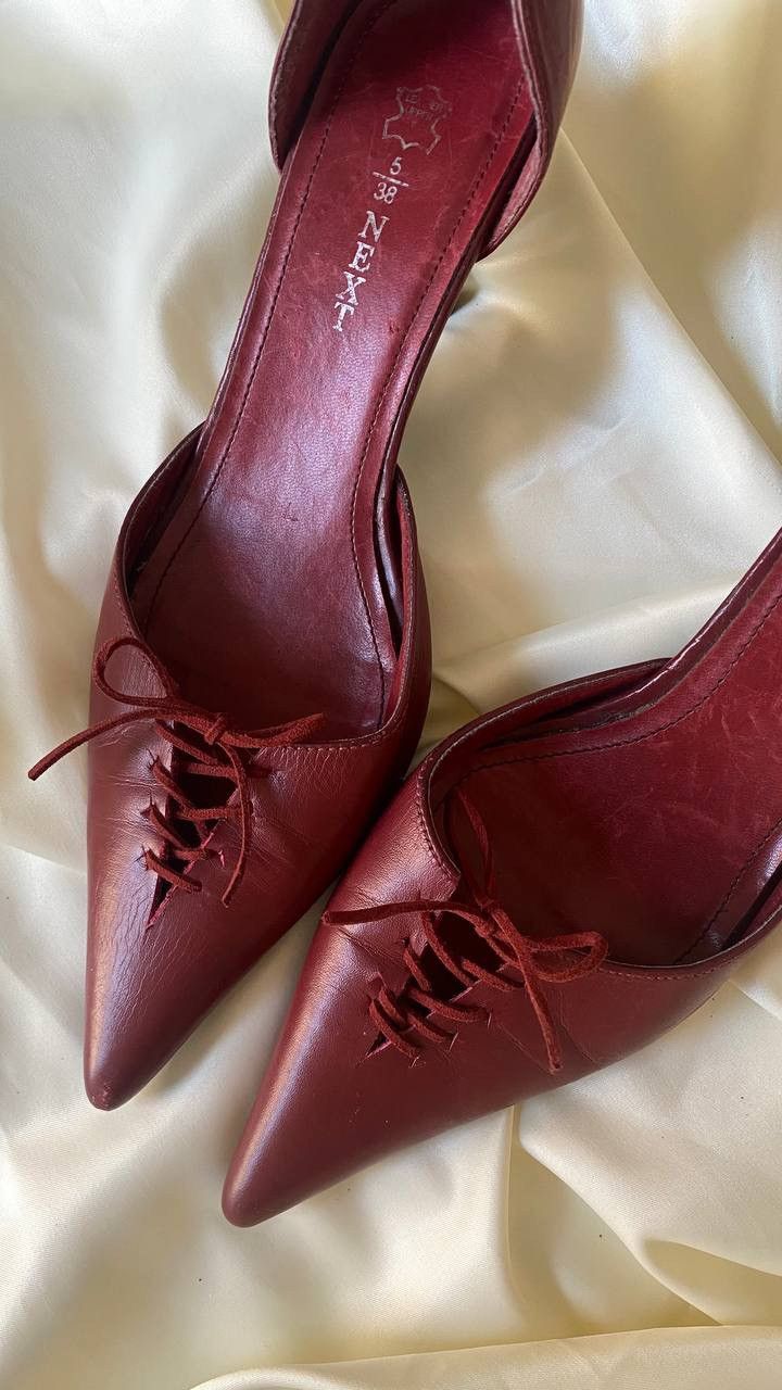 Vintage Vintage burgundy kitten heels Size US 8 / IT 38 - 4 Thumbnail
