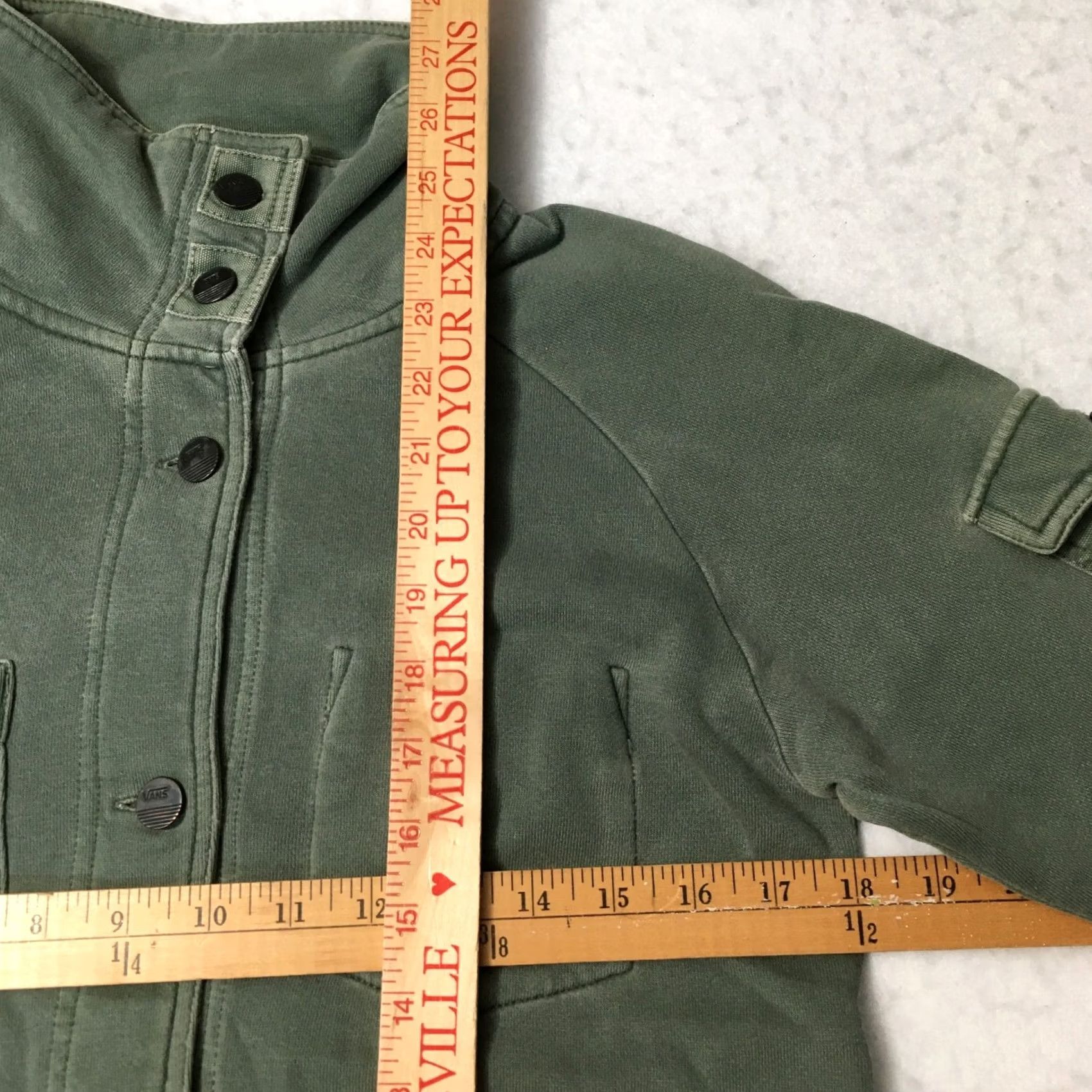 Vans VANS Jacket drill chore mac button up Fleece Lined Large olive Size L / US 10 / IT 46 - 6 Thumbnail