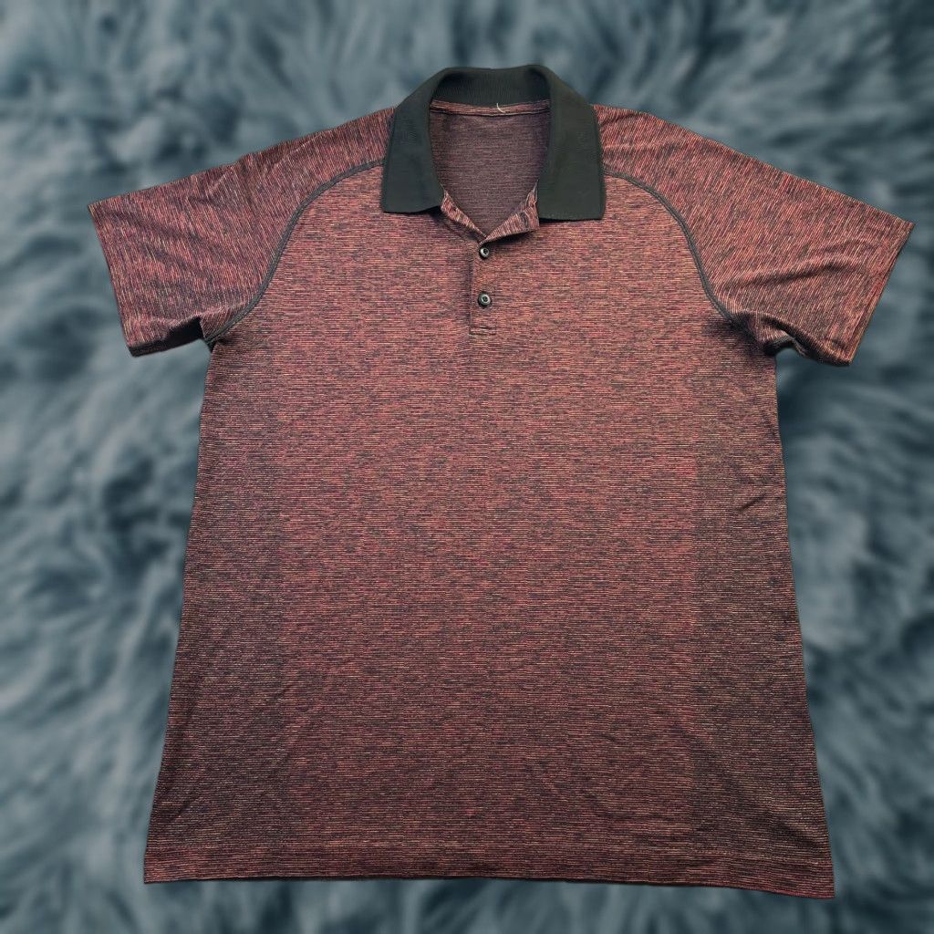 Lululemon Lululemon Polo Shirt Mens Large Red Metal Vent Tech Performance Top Shirt Mens Large Red Lululemon Metal Vent Tech Polo Size US L / EU 52-54 / 3 - 1 Thumbnail