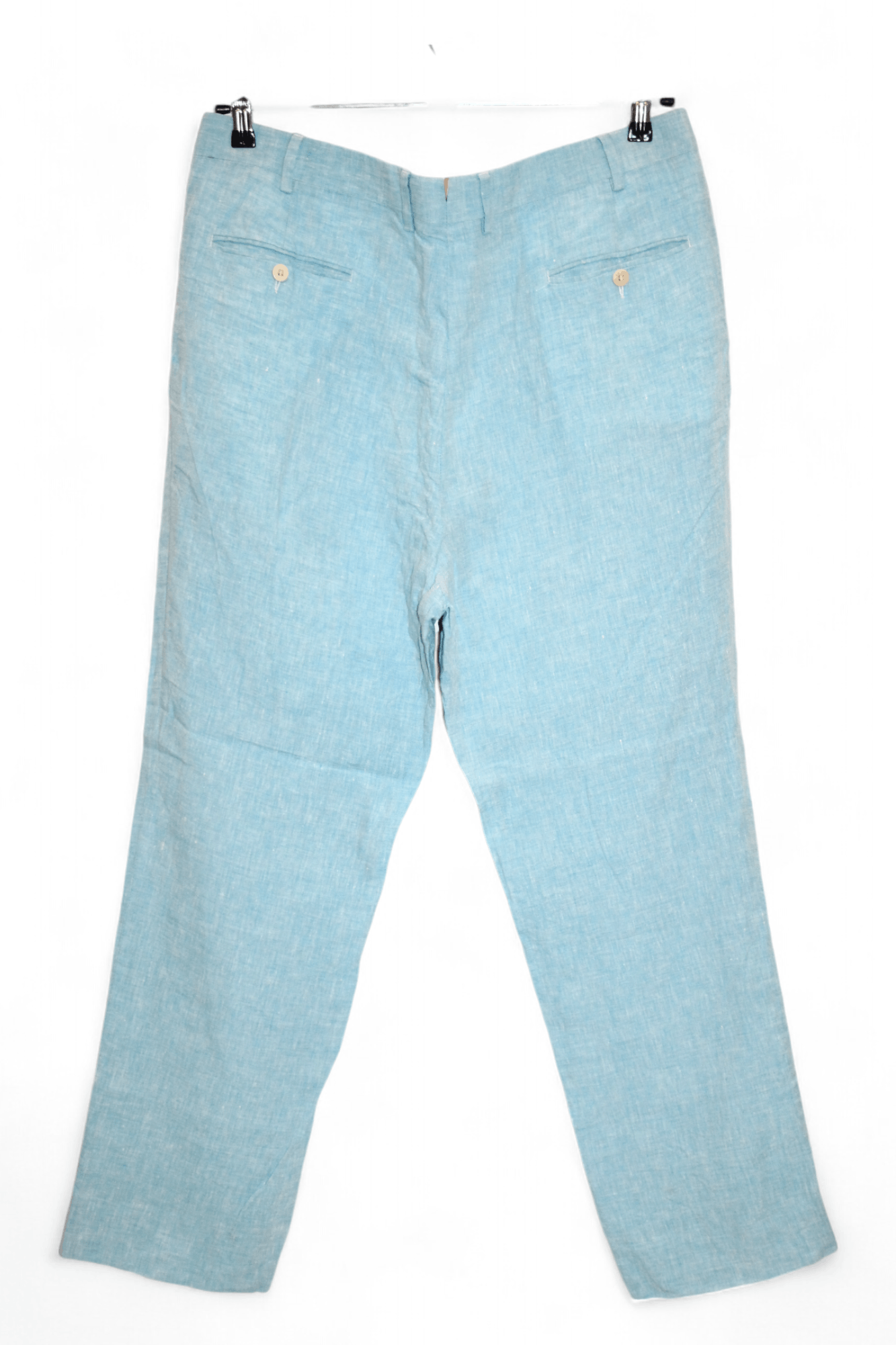 Eidos Napoli Gaiola Napoli x Massa Capri Aquamarine Pure Linen Trousers Size US 40 / EU 56 - 16 Thumbnail
