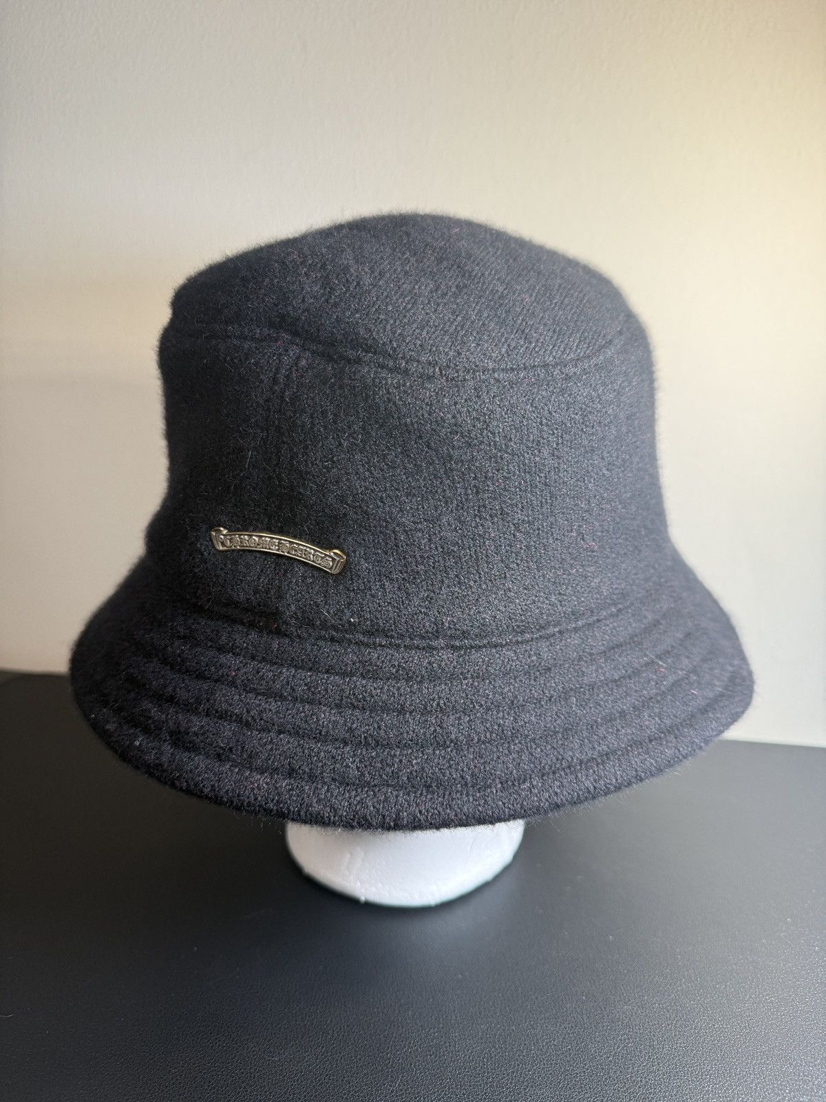 Chrome Hearts Brand New Cashmere Silk Black/Red Chrome Hearts Bucket Hat Size ONE SIZE - 2 Thumbnail