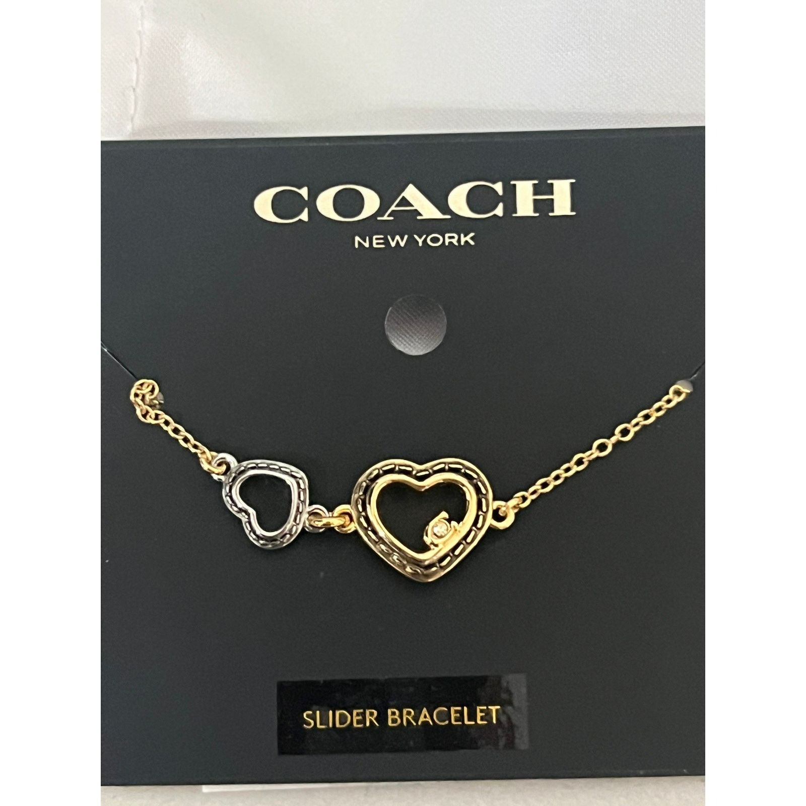 Coach Coach CBB40 Open Heart Interlocking Slider Bracelet Size ONE SIZE - 3 Thumbnail