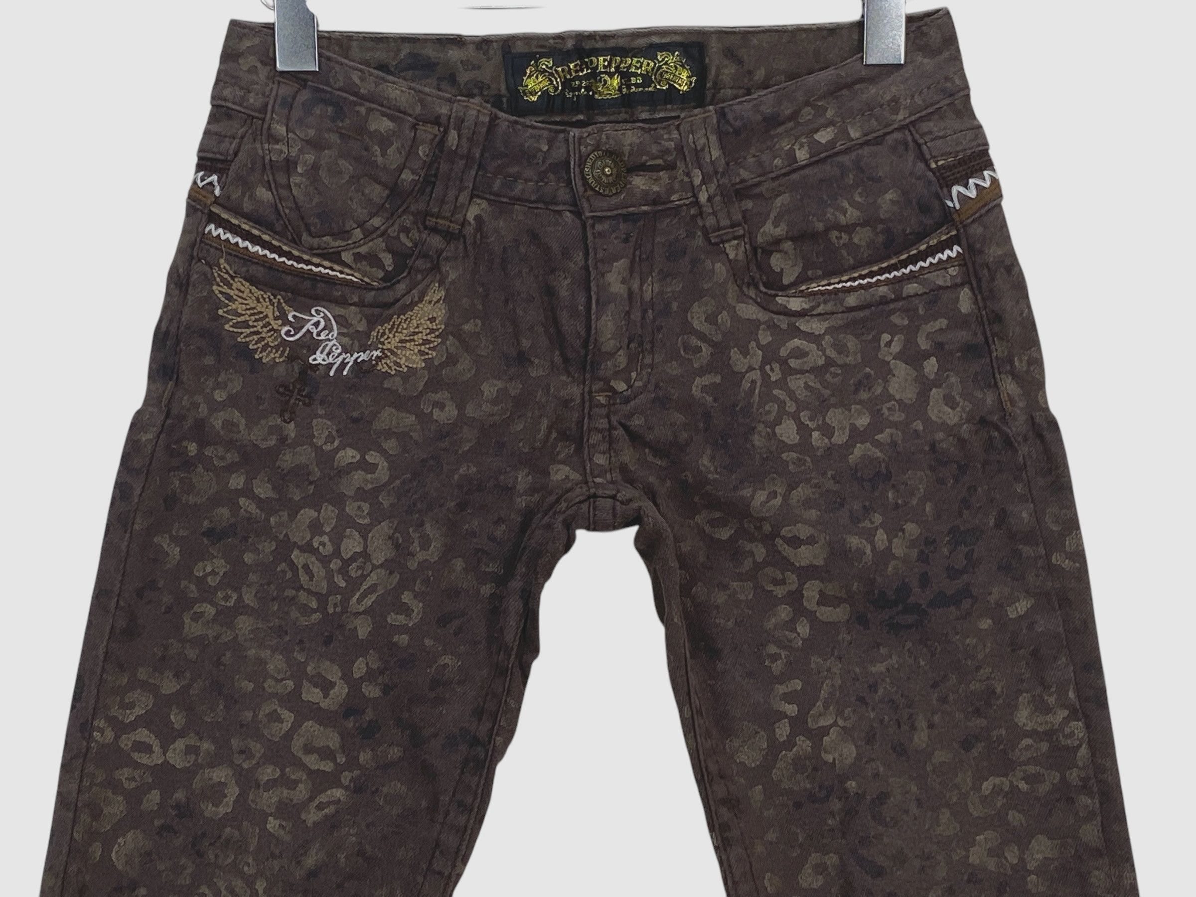 Japanese Brand × Rockstar Games Red Pepper Pants Leopard Print Pants Size 27" / US 4 / IT 40 - 3 Thumbnail
