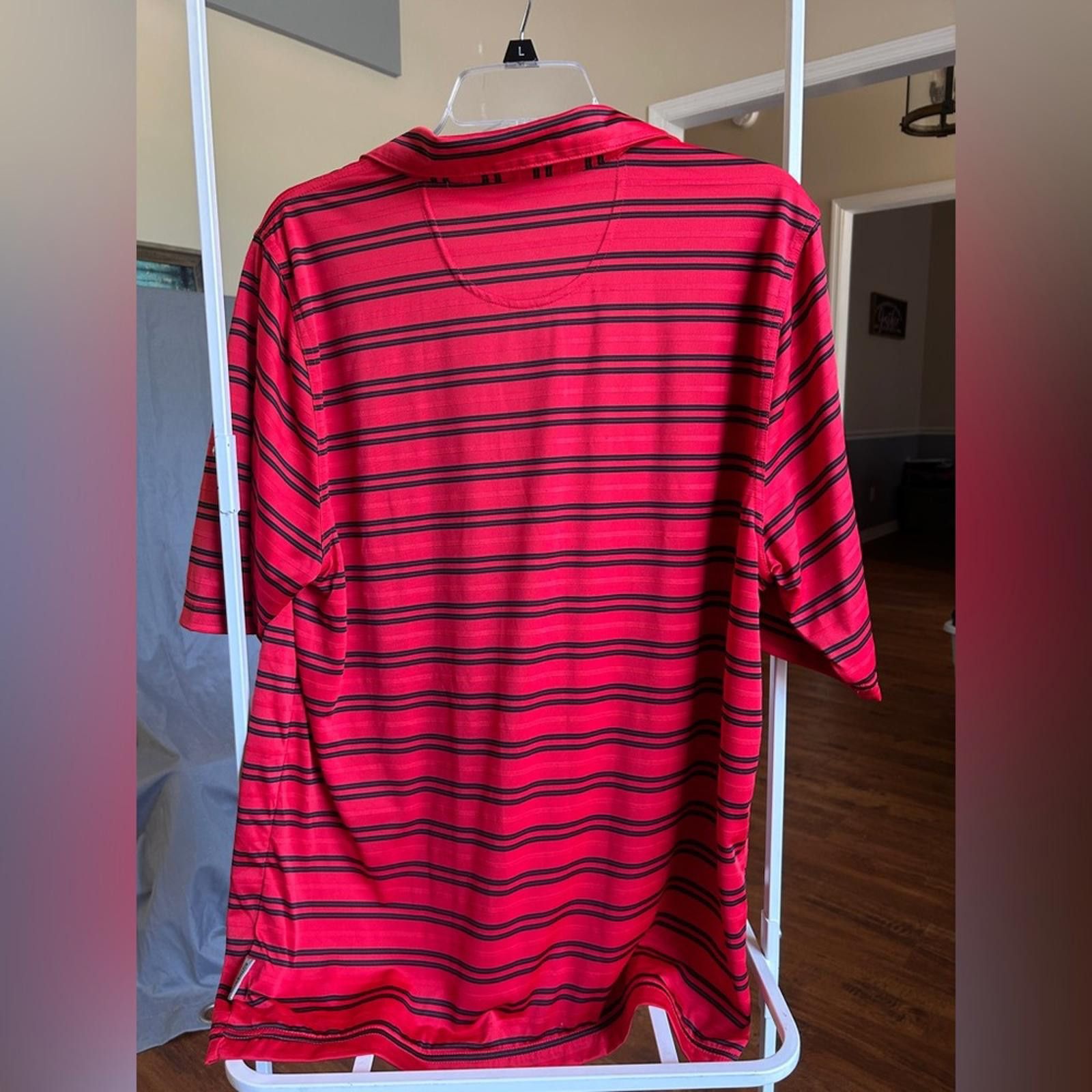 Nike Nike Red and White Striped Georgia Polo Size US M / EU 48-50 / 2 - 7 Thumbnail