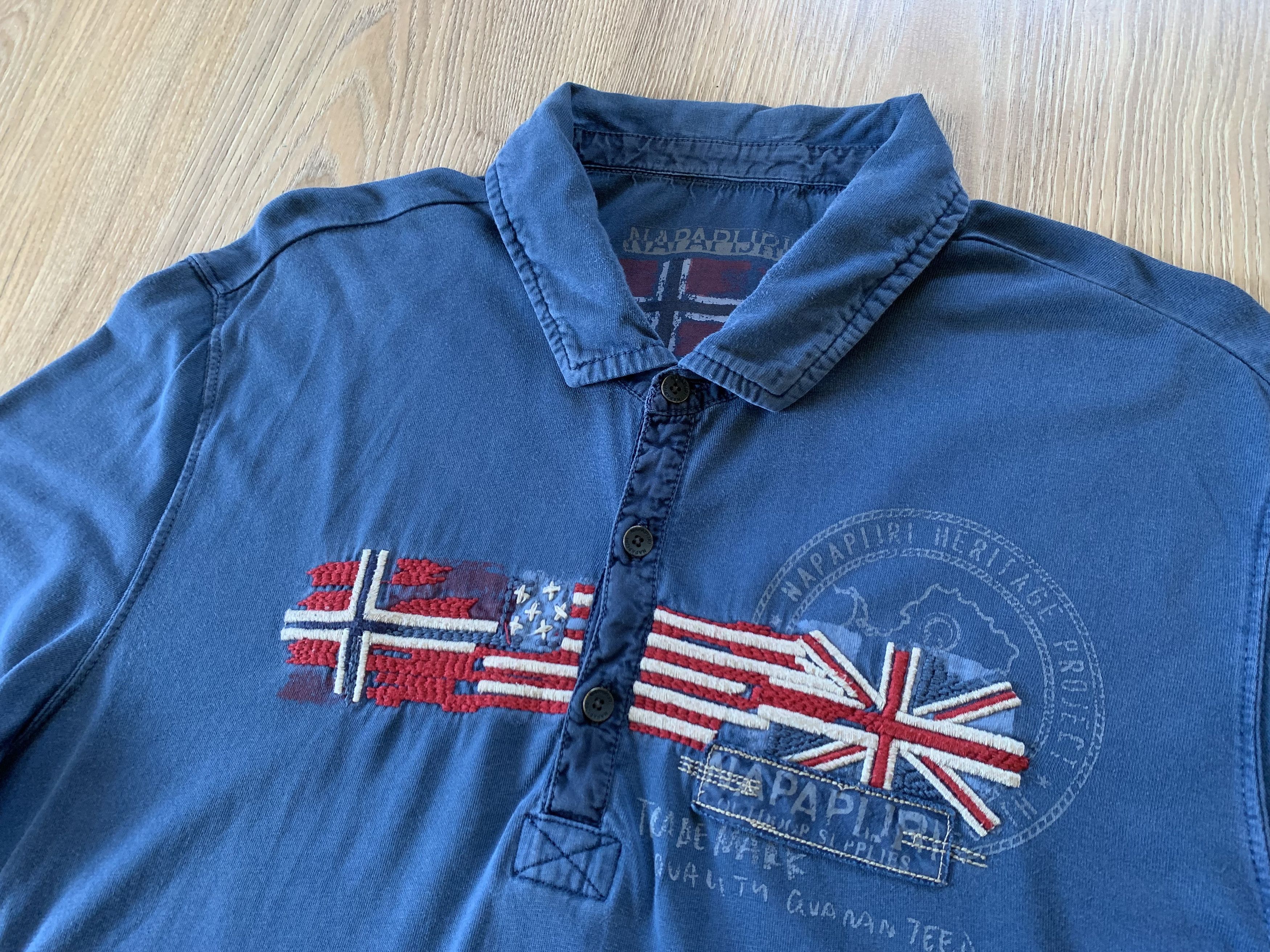 Napapijri Napapijri Cotton Blue Polo T Shirt Size US L / EU 52-54 / 3 - 4 Thumbnail