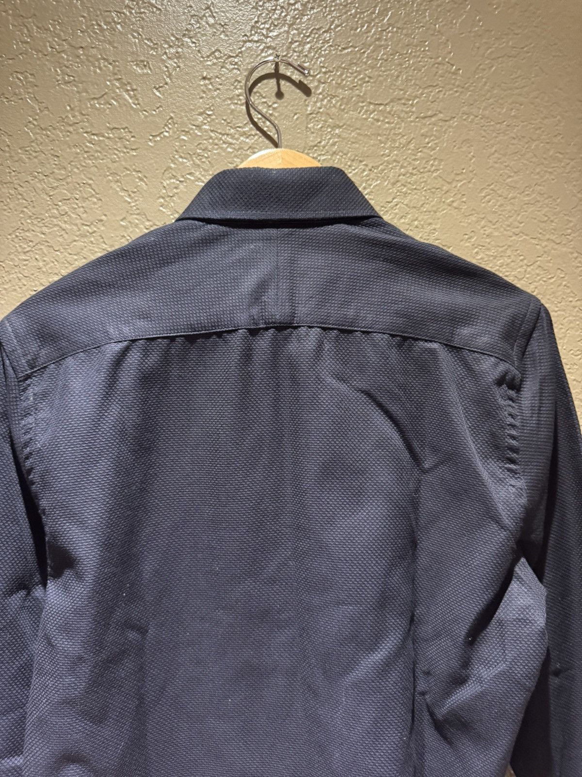 Andrew Fezza Andrew Fezza Button Up Shirt Black Thick Slim Fit Medium Size US M / EU 48-50 / 2 - 7 Thumbnail