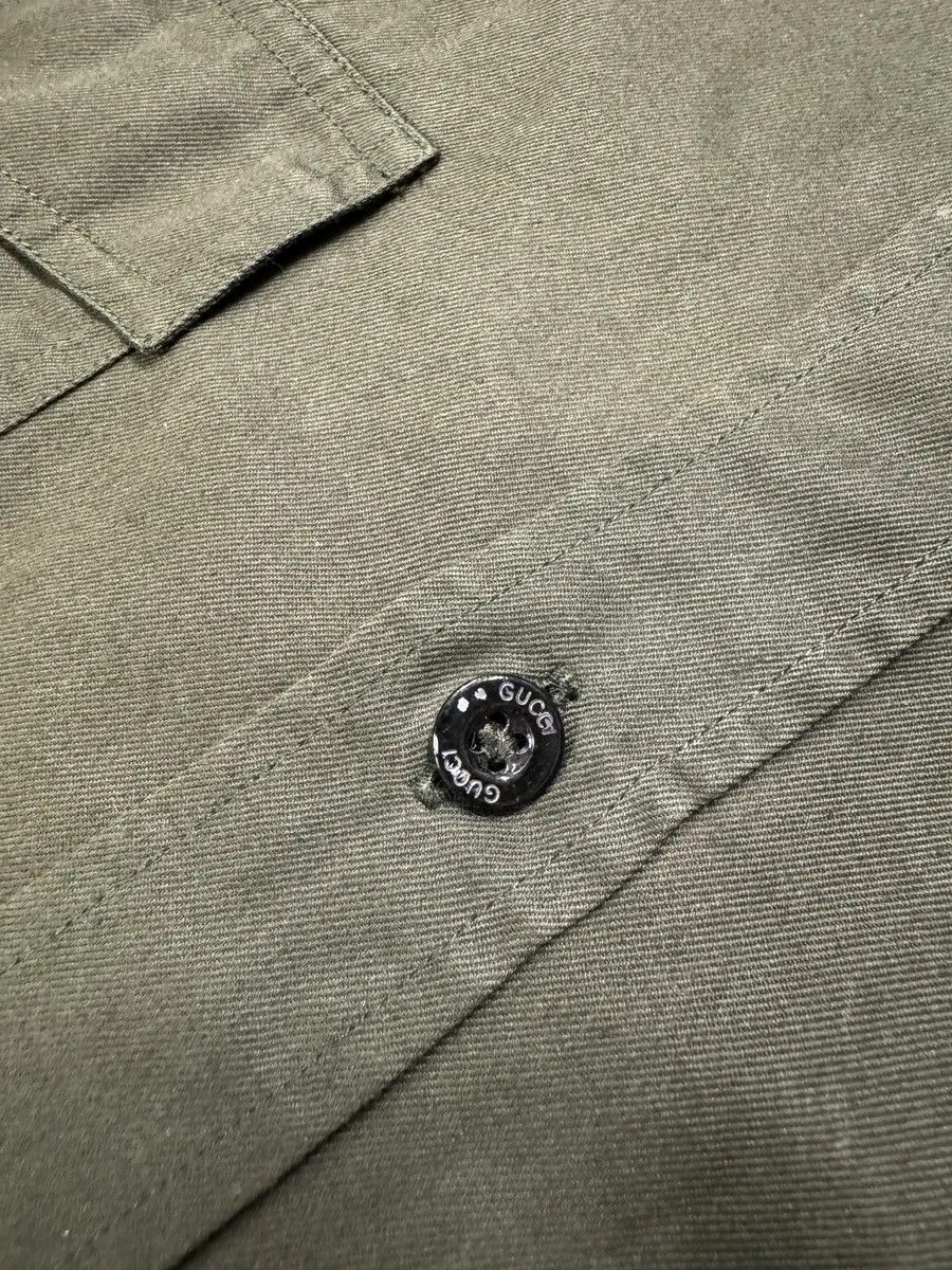 Gucci Gucci Khaki Green Military Shirt Size US M / EU 48-50 / 2 - 10 Thumbnail