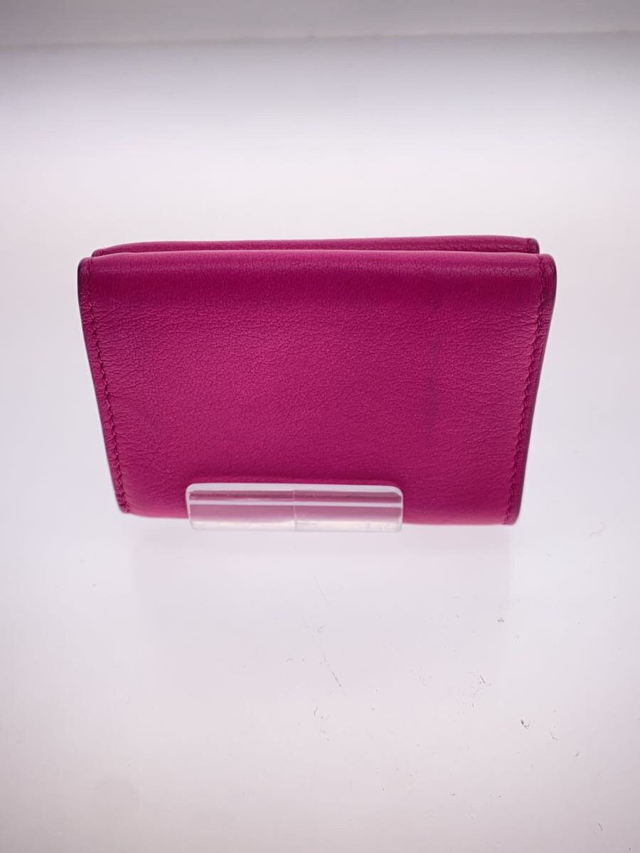 Balenciaga Balenciaga Paper Tiny Leather Bi-Fold Wallet Pink Size ONE SIZE - 2 Thumbnail