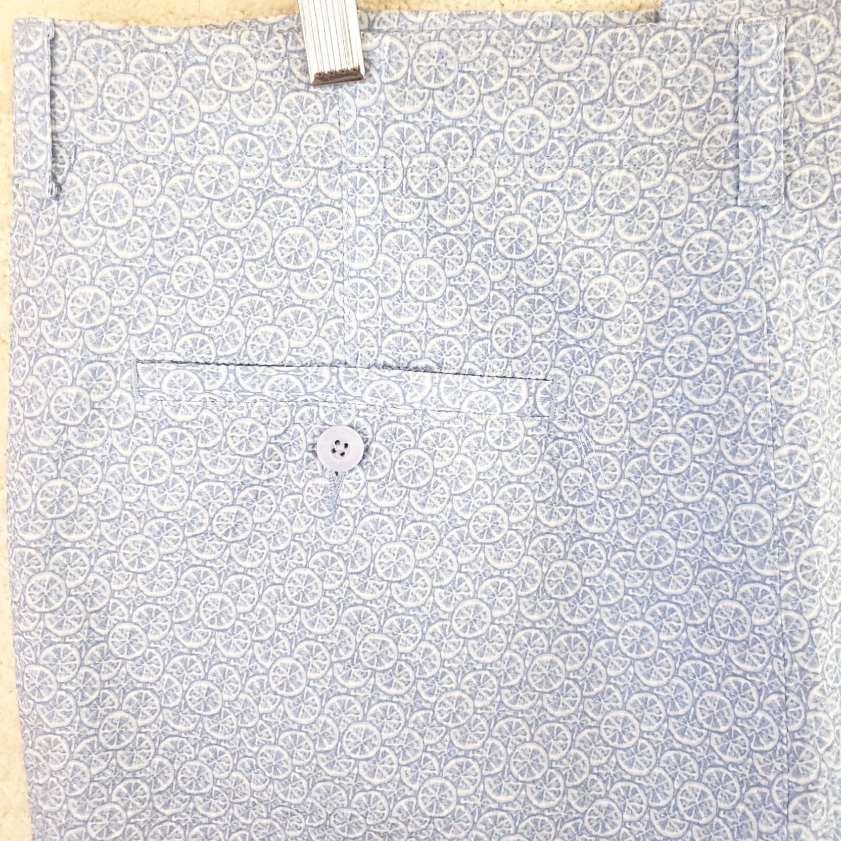 Vintage Pro Tour Mens 38x10 Blue Geometric Polyester Shorts Stretch Chino Casual Golf 10 Inseam Zip Flat Front Mid Rise Mens Size US 38 / EU 54 - 6 Thumbnail