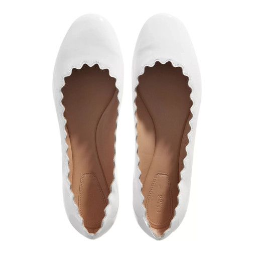 Chloe o1loc1c1024 Lauren Ballerina in White Size US 5 / IT 35 - 3 Thumbnail