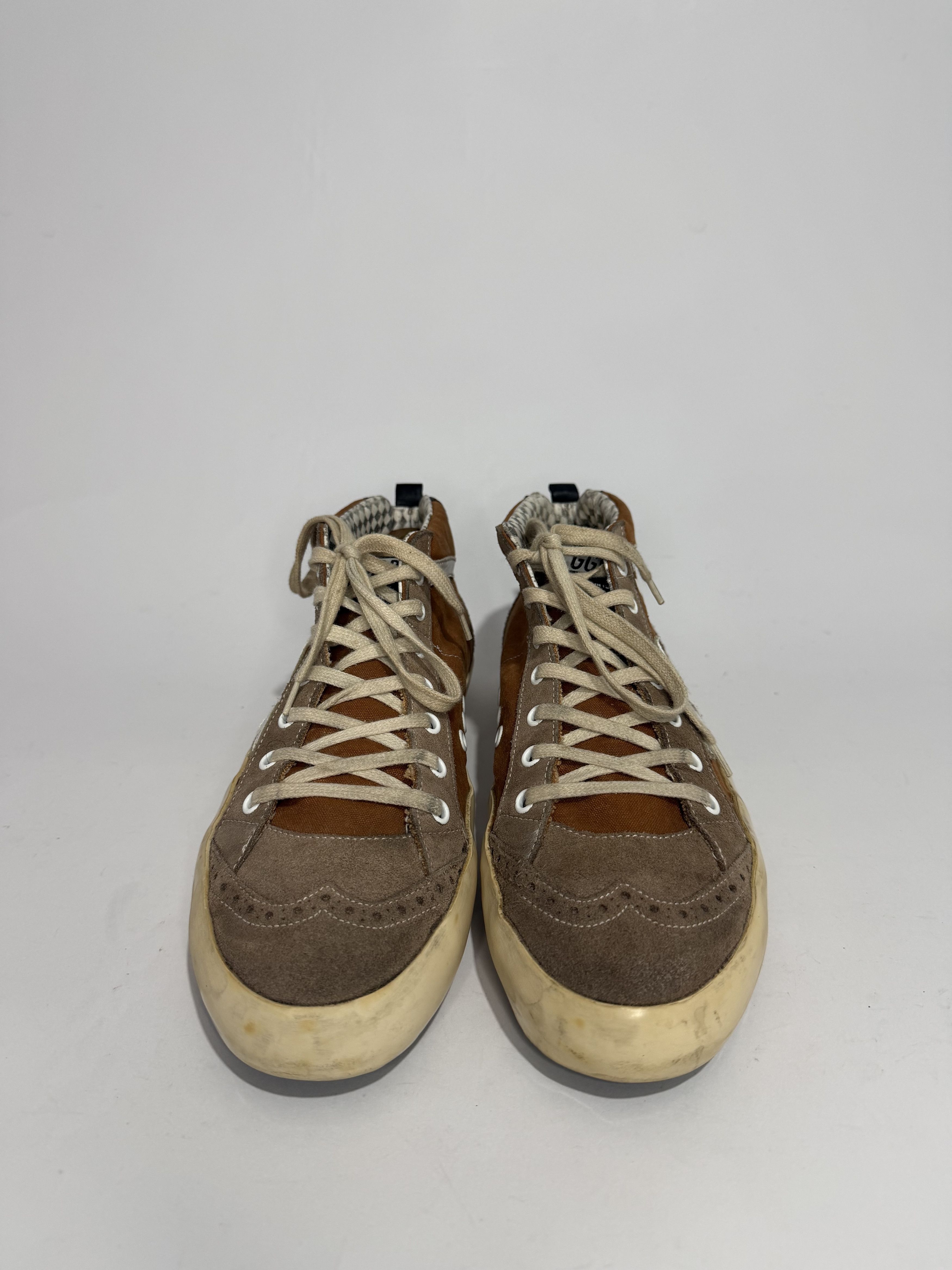 Golden Goose Golden Goose Mid Star Sneakers Brown Canvas Suede Size US 12 / EU 45 - 2 Thumbnail