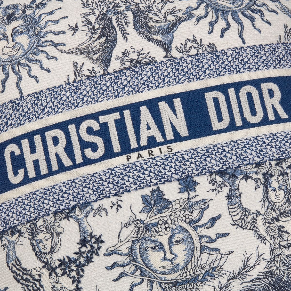 Dior o1bcso1str1025 Size: OS/ Small Square Pillow in Blue/Beige Size ONE SIZE - 3 Thumbnail