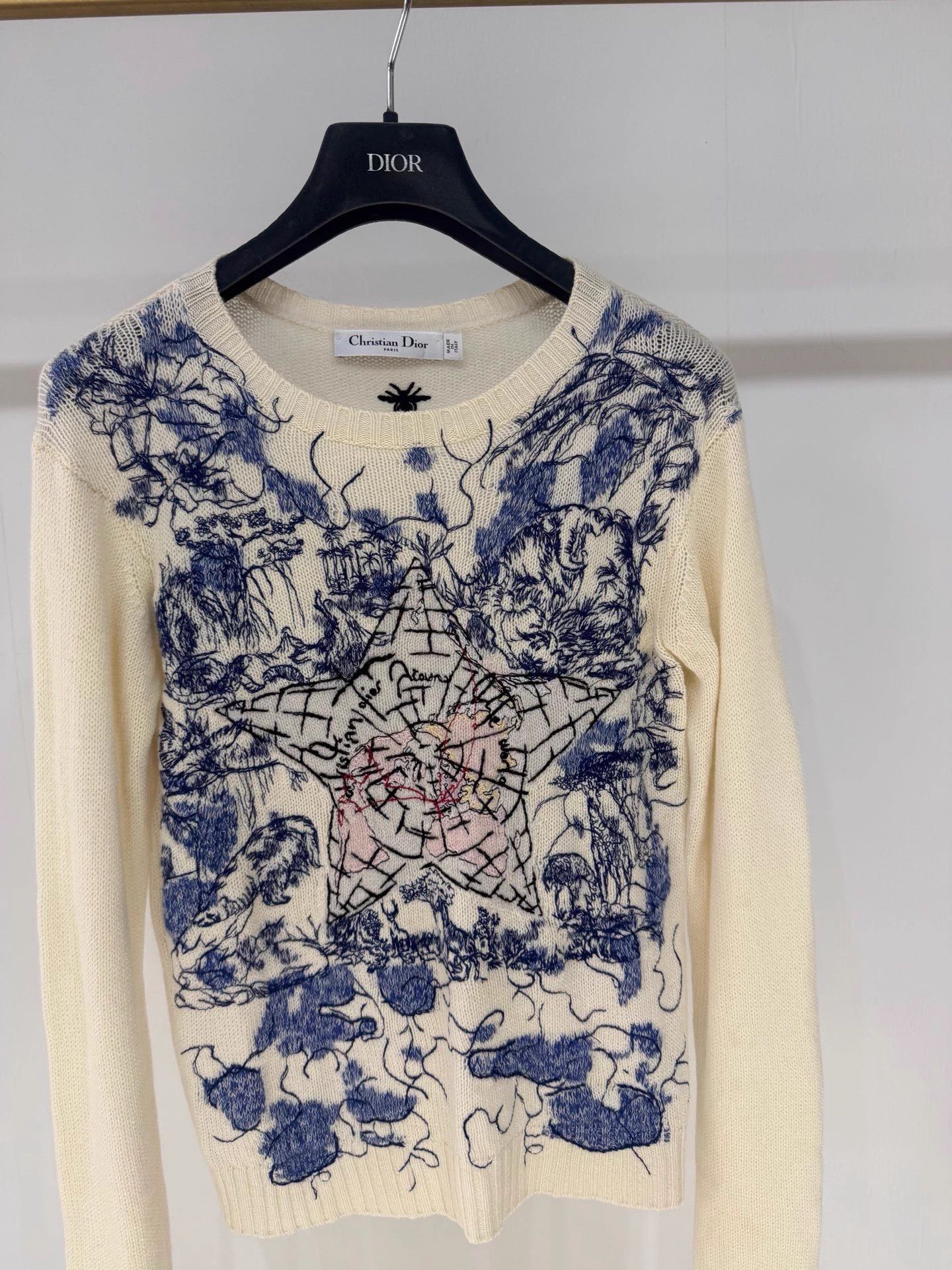 Dior Dior World Tour Embroidered Cashmere Knit FR34 99New Size XS / US 0-2 / IT 36-38 - 2 Thumbnail