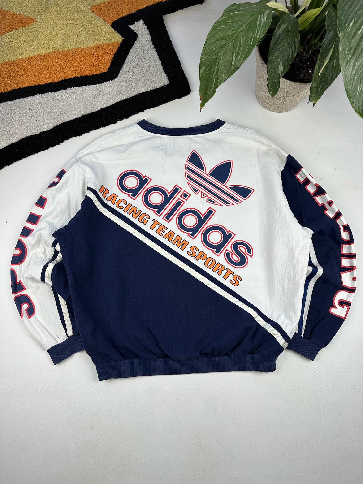 Adidas Vtg 90’ ADIDAS RACING TEAM Originals Sweatshirt Motorsports Size M / US 6-8 / IT 42-44 - 5 Thumbnail
