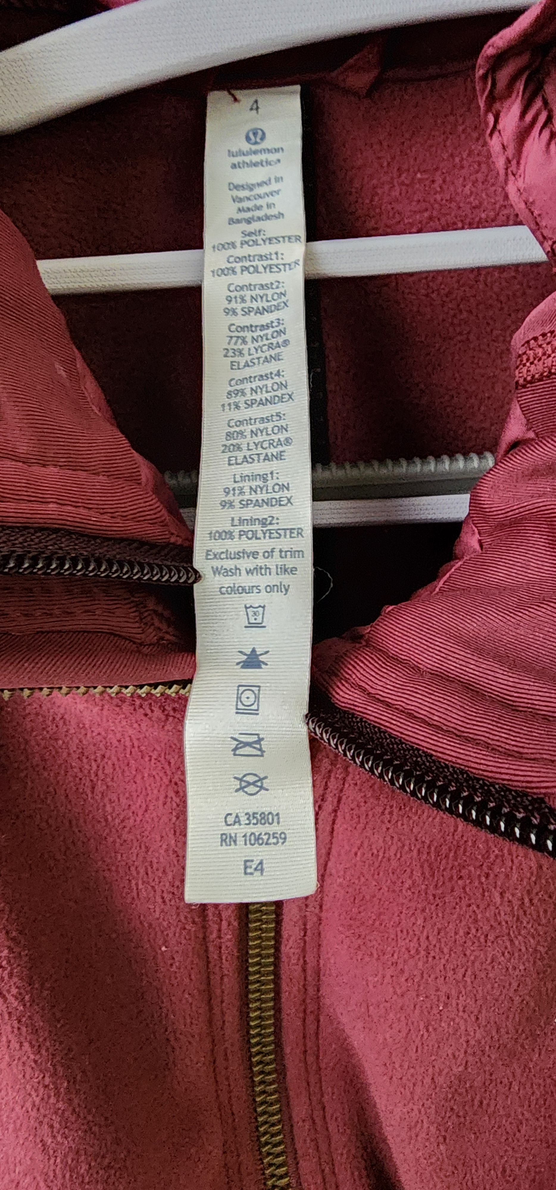 Lululemon Lululemon Fleecy Keen Jacket III Wine Berry Size 4 Size S / US 4 / IT 40 - 4 Thumbnail