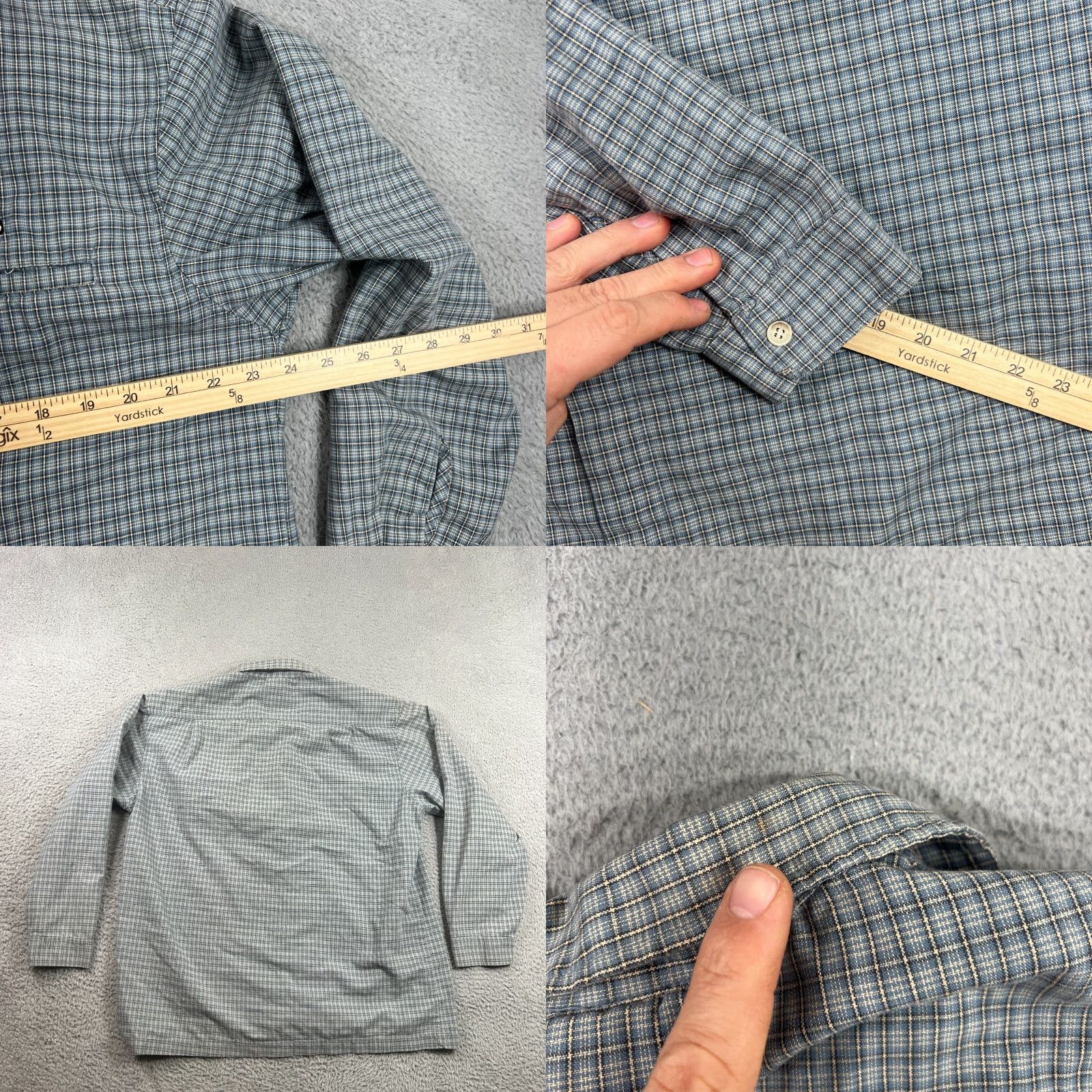 Vintage VINTAGE Split Shirt Mens L Blue Plaid Long Sleeve Button Up 90s Y2K Surf Retro Streetwear Size US L / EU 52-54 / 3 - 8 Thumbnail