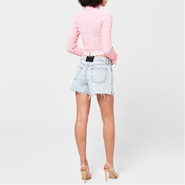 Alexander Wang o1g2r1mq0824 Smocked Ruffle Jacket in Pink Size L / US 10 / IT 46 - 5 Thumbnail