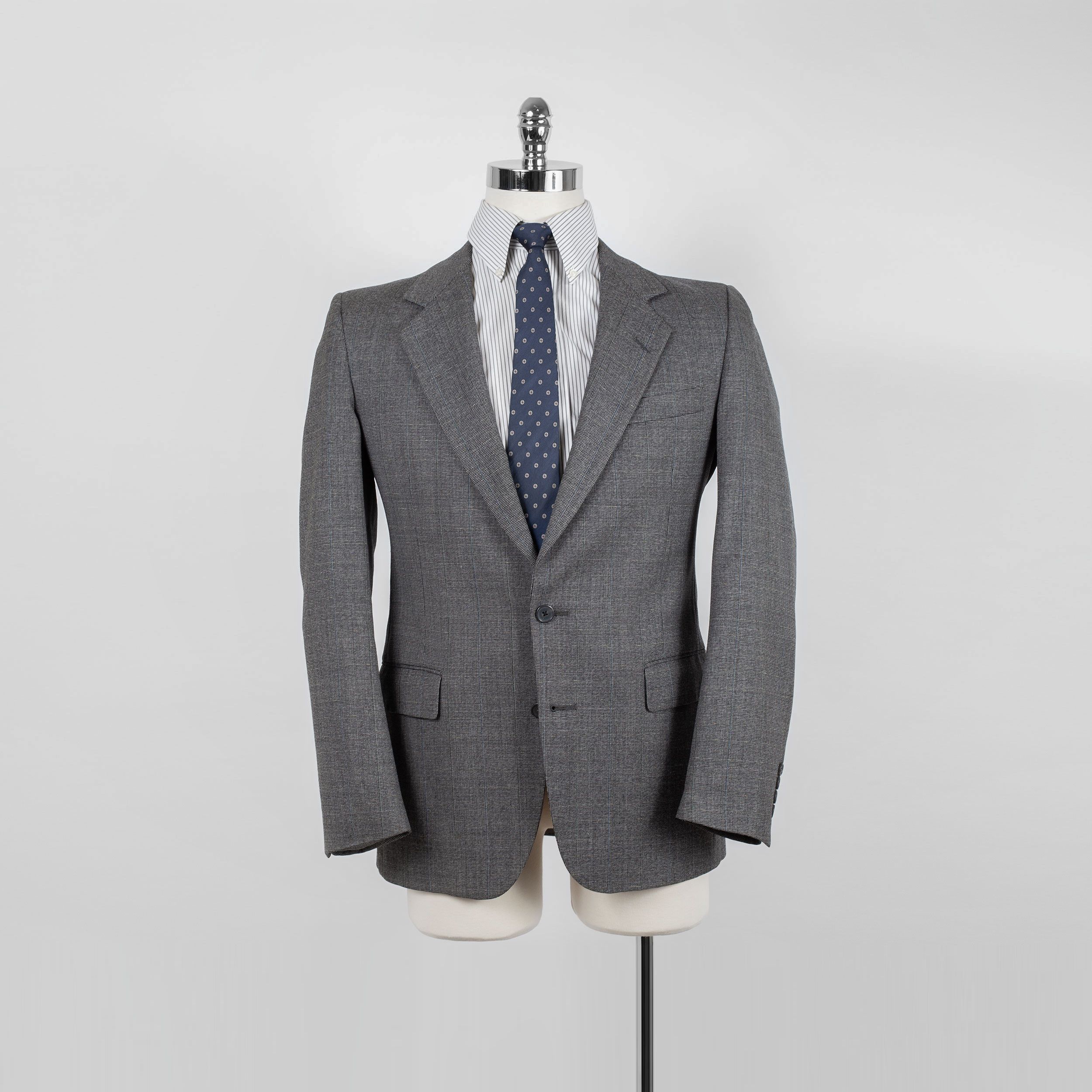Lanvin Vintage Lanvin Blazer Gray Nailhead Wool Size 42R - 1 Thumbnail