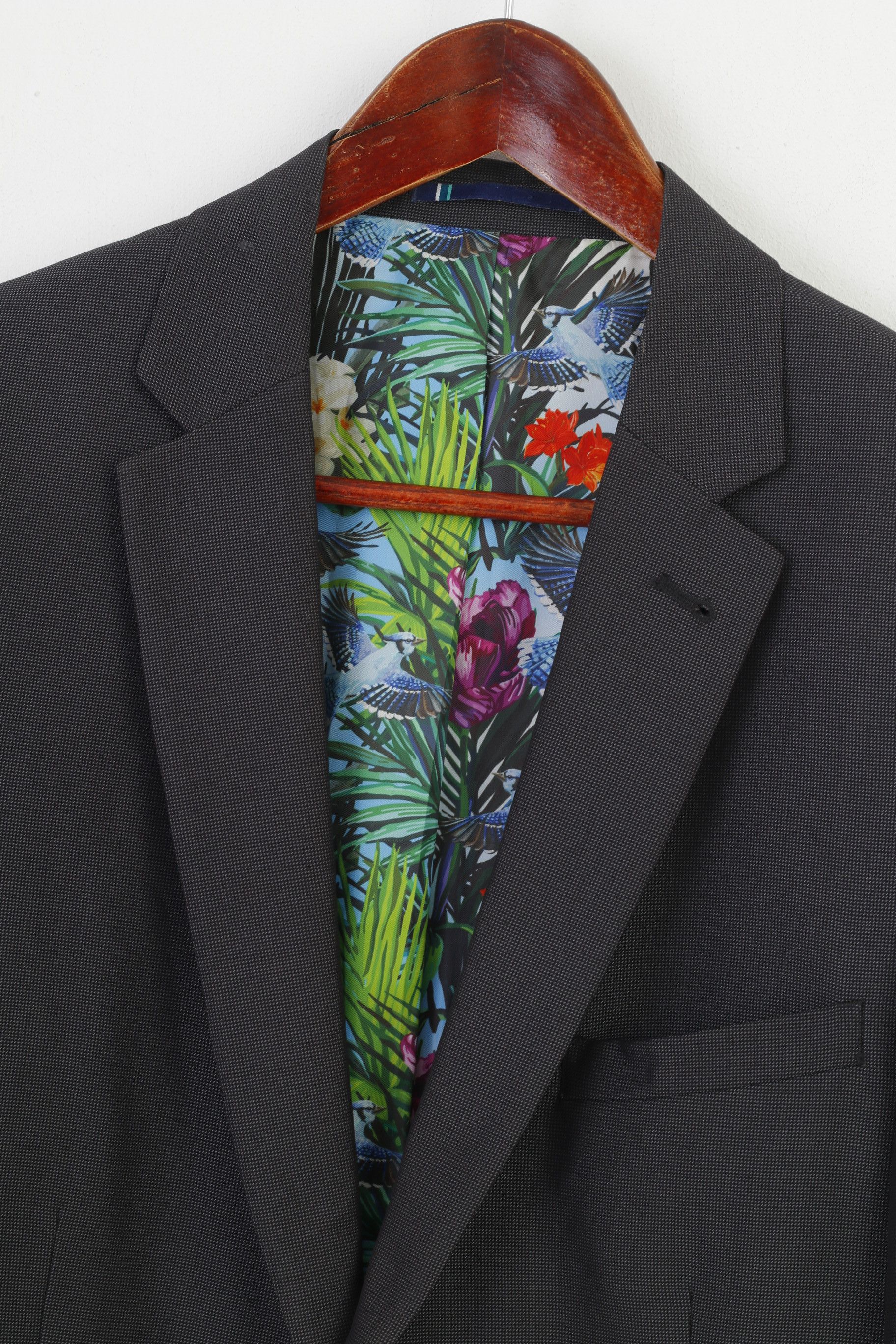 Vintage Harry Brown Men 42 Blazer Charcoal Elegant 0147 Size 42R - 2 Thumbnail