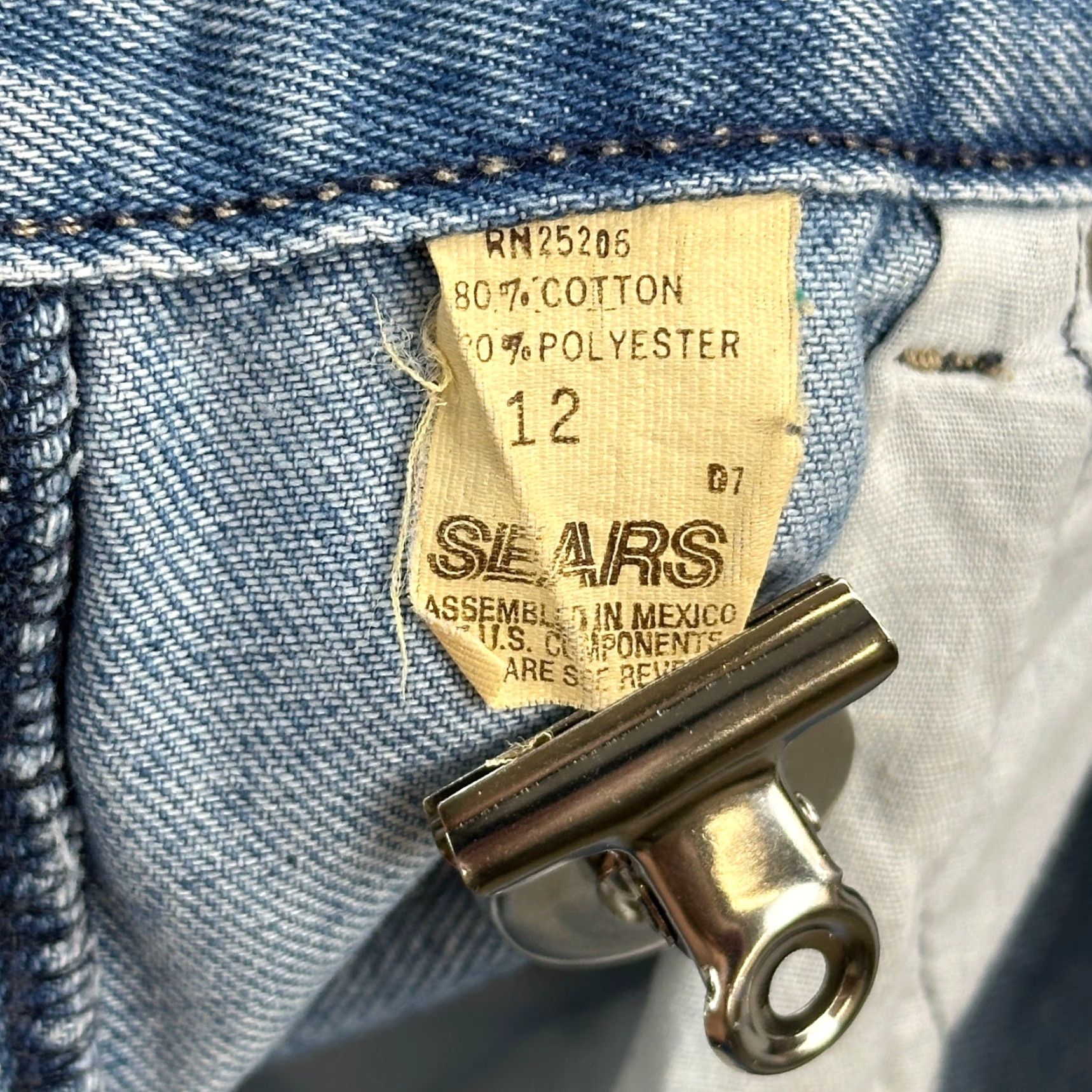 Sears VINTAGE Sears Jeans Women's 12 26x29 Medium Wash High Rise Classic Mom Talon Zip Jeans Women Mens? Size 34" / US 12 / IT 48 - 7 Thumbnail