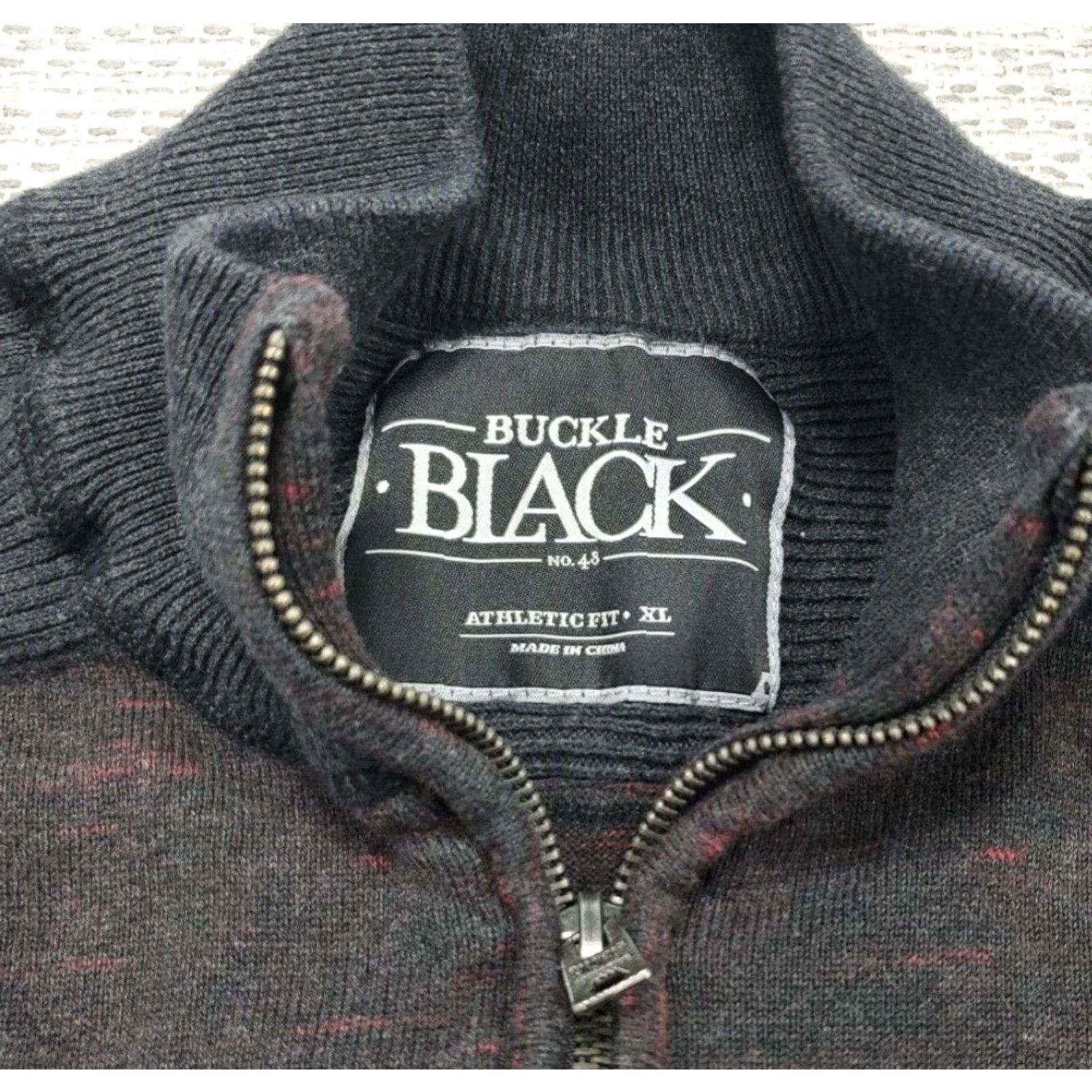 Vintage BKE Buckle Black Adult Sweater XL 1/4 Zip Pullover Athletic Fit Mens Knit Style Pullover Casual Long Sleeve Mock Neck Pockets Solid Size US XL / EU 56 / 4 - 4 Thumbnail