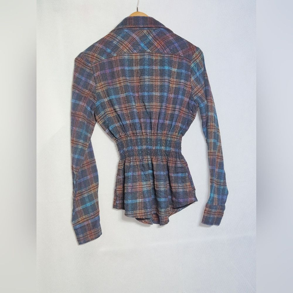 Other Vintage Wet Seal Sz S Plaid Button-Up Shirt with Smocked Wa Size S / US 4 / IT 40 - 5 Thumbnail