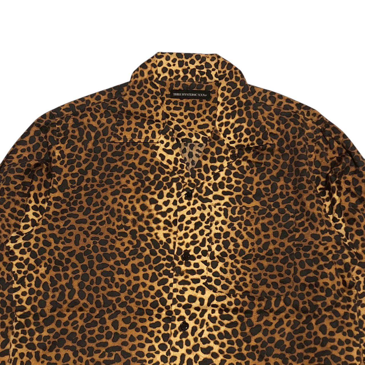 Hysteric Glamour Thee Hysteric XXX Leopard Print Silk-Blend Open Collar Shirt Size US S / EU 44-46 / 1 - 3 Thumbnail