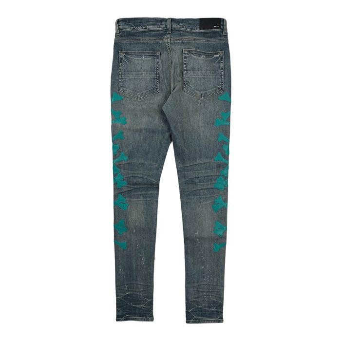 Amiri Amiri Miami XO Stacked Bones Jeans Clay Indigo Grailed